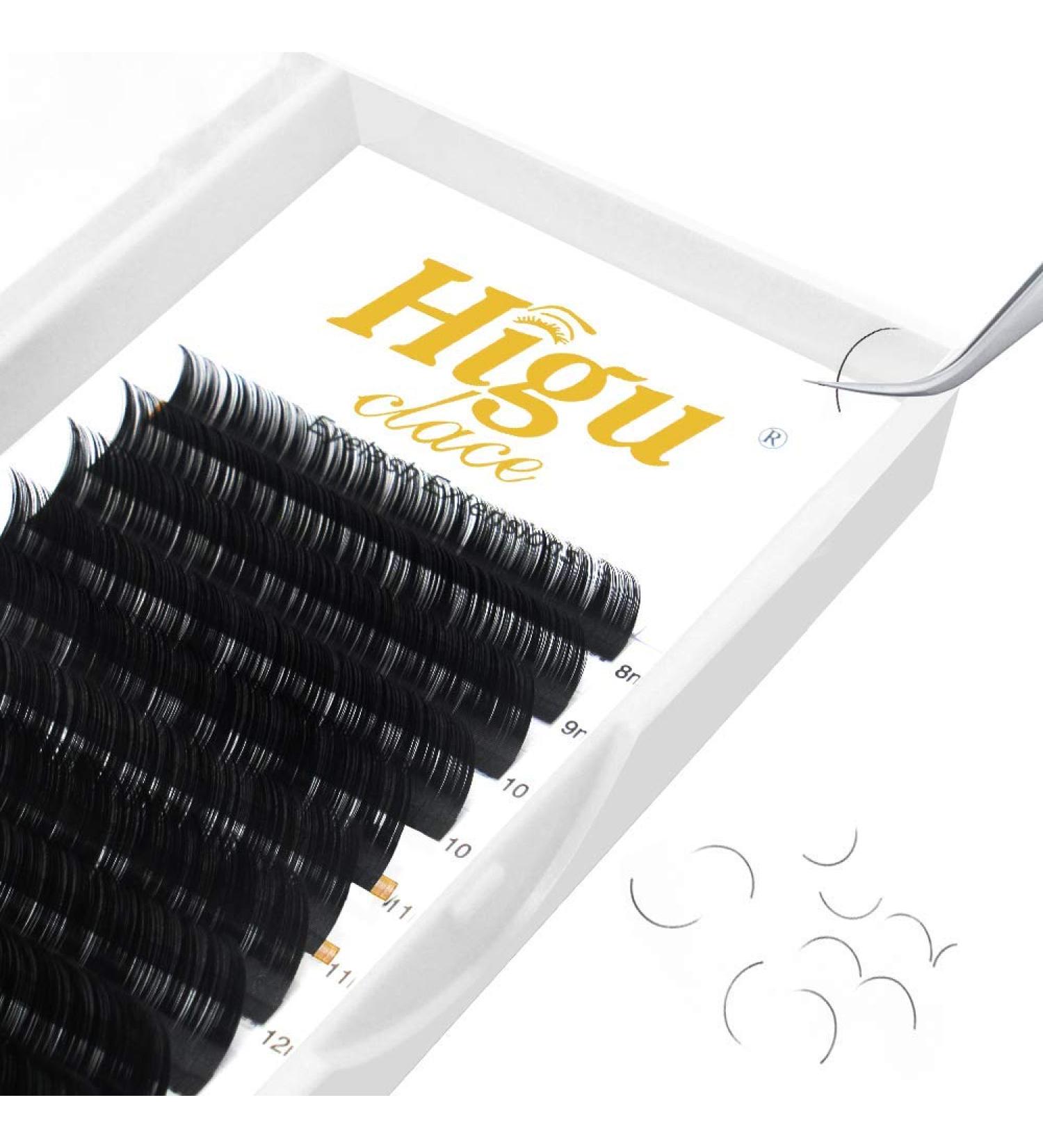 Higu Classic Eyelash Extensions 0.15mm CC Mix 8-15mm Tray - Premium Silk Lash Extensions for Professional Salon Use - Buy Online on SooperMarket.com
