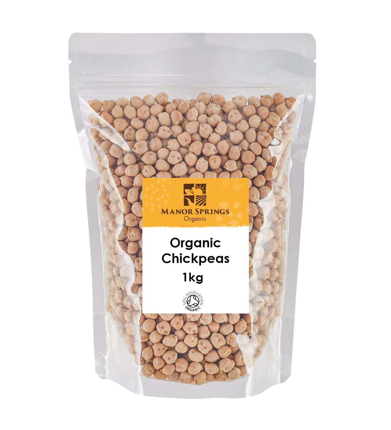 Manor Springs Organic 1kg Organic Chickpeas - Premium Quality & Sustainable Choice - Buy Online on SooperMarket.com
