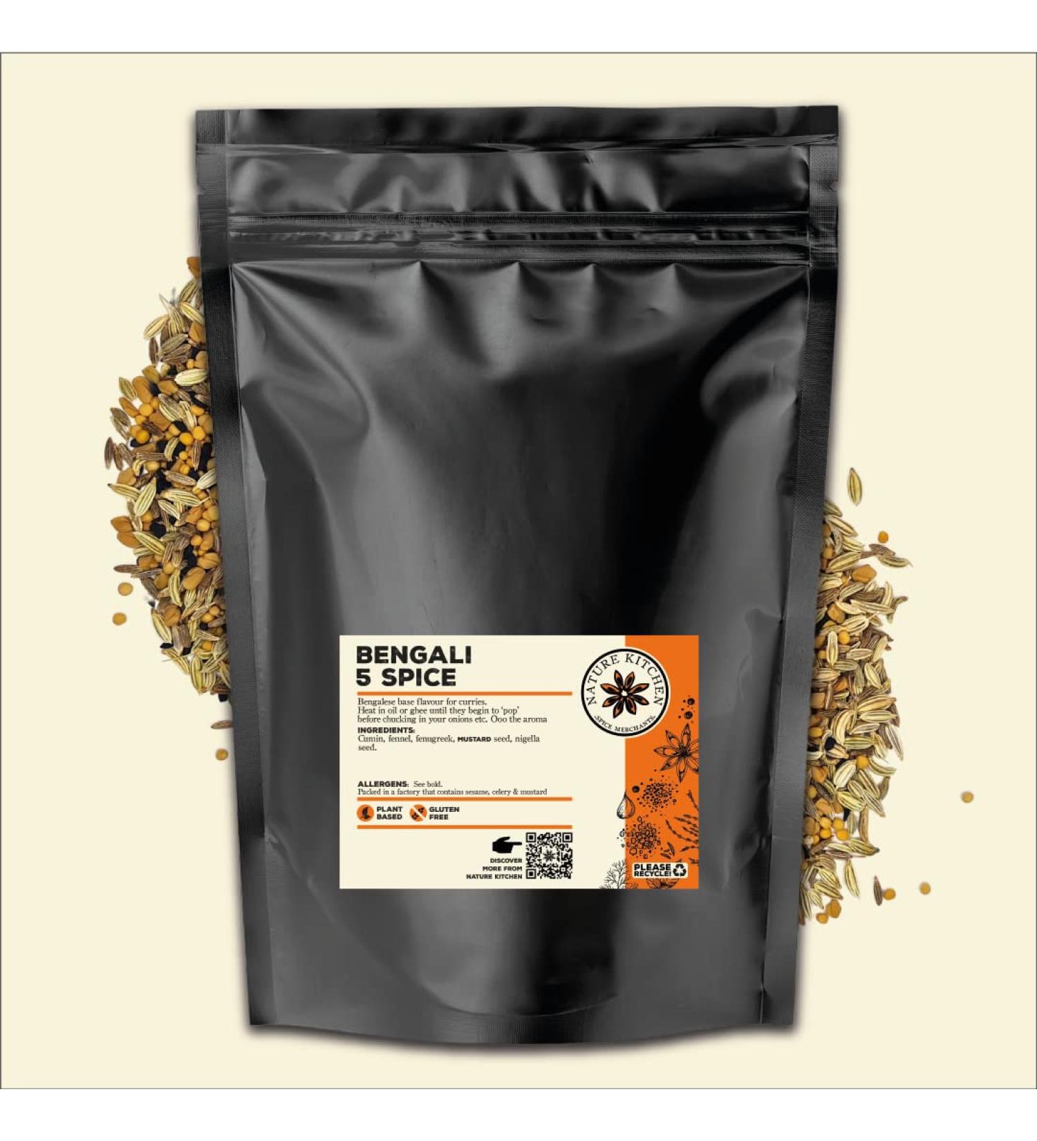 Bengali Five Spices Panch Puran (Mild) 500g - Gluten-Free & Vegan Seasoning Blend for Everyday Cooking | Nature Kitchen - Buy Online on SooperMarket.com