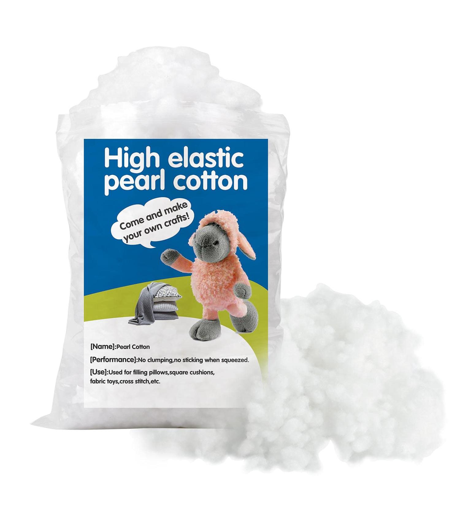 200g Premium White Recycled Polyester Fiber Fill - Polyfill Stuffing for Pillows, Dolls, and DIY Home Decor - Buy Online on SooperMarket.com