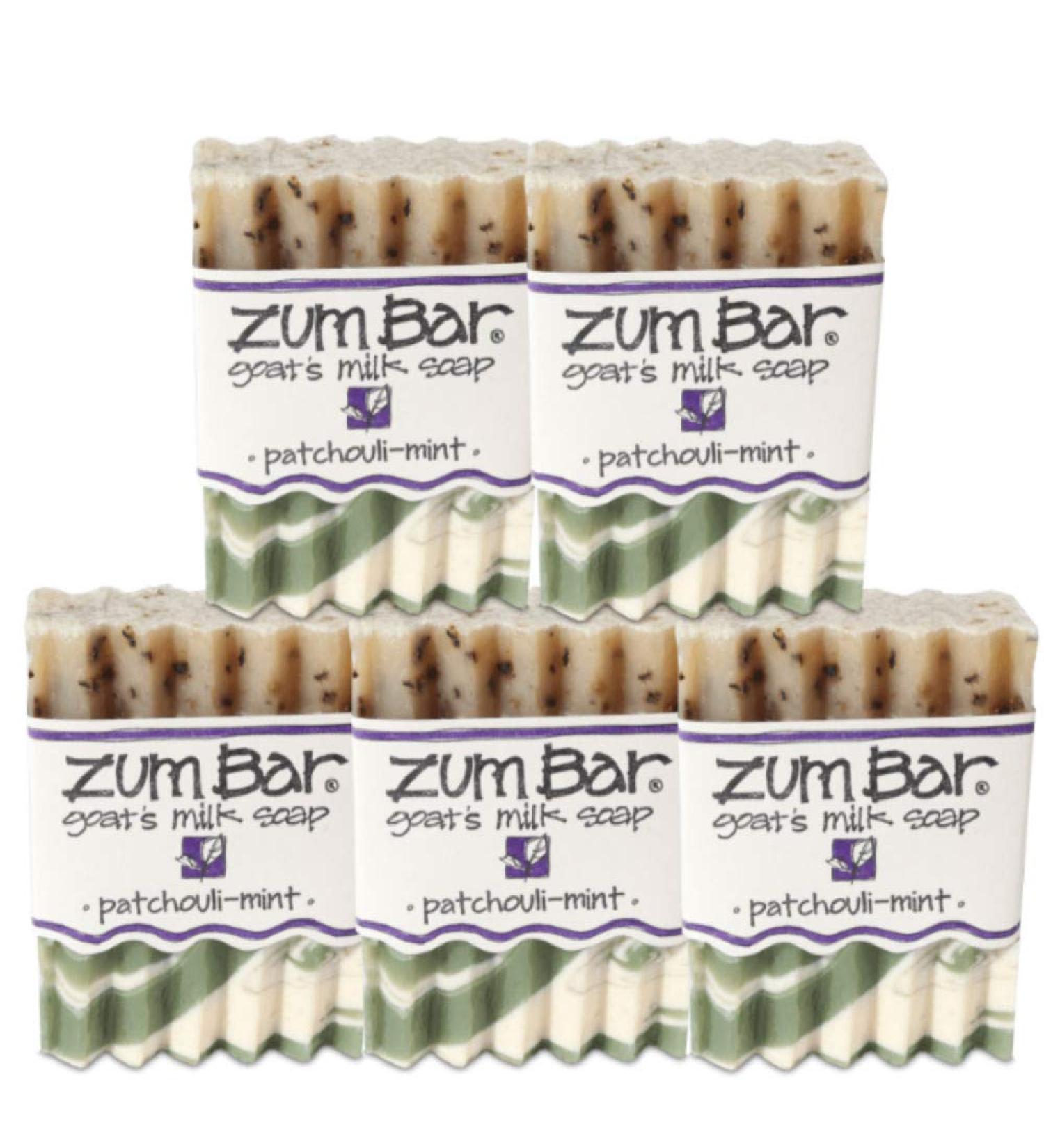 Indigo Wild Zum Bar Goat's Milk Soap Patchouli Mint 5-Pack - Natural and Nourishing Soap Bars - Buy Online on SooperMarket.com