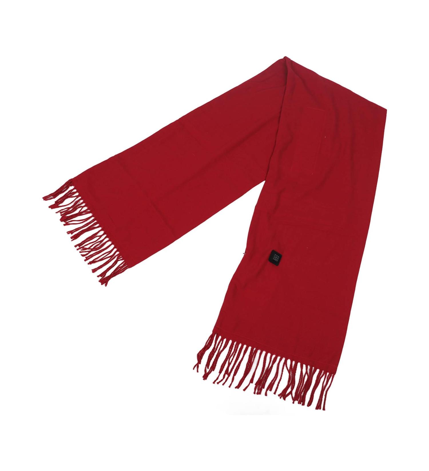Electric Heated Scarf - 3 Temperature USB Winter Scarf with Tassels & Zipper - Red - Buy Online on SooperMarket.com