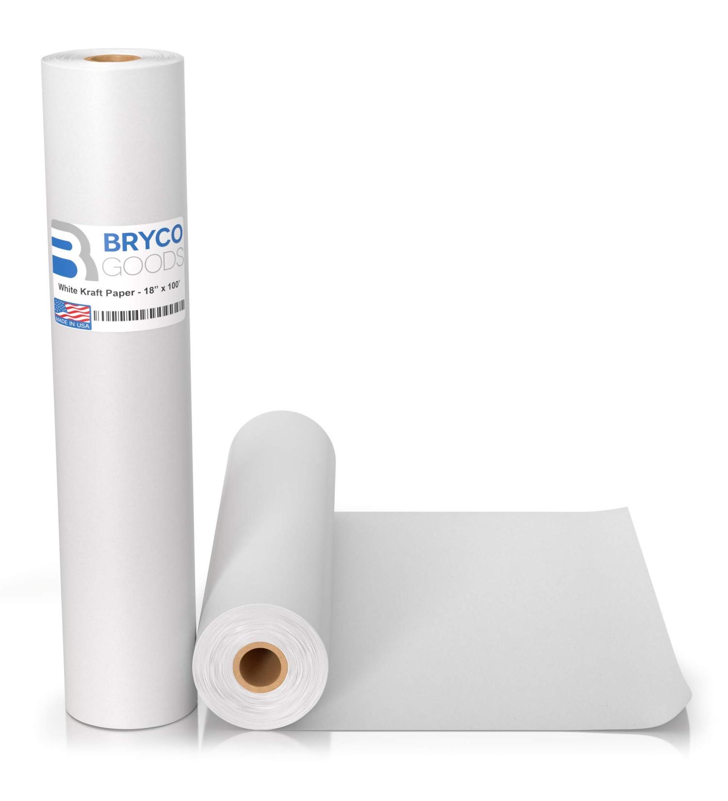 White Kraft Arts and Crafts Paper Roll - 18x100ft - Made in USA | Ideal for Painting, Wall Art, Easel, Bulletin Board, Gift Wrapping & Kids Crafts - Buy Online on SooperMarket.com