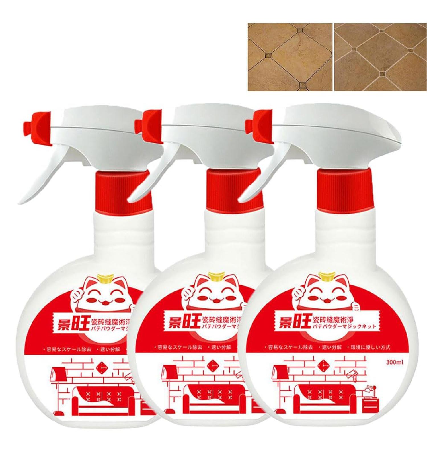 300ml Floor Tile Descaling and Cleaning Artifact Multi Surface Floor Tile Cleaner Cleans and Shines All Types of Laminate Floors For All Types of Tile Floors (3PC) - Buy Online on SooperMarket.com