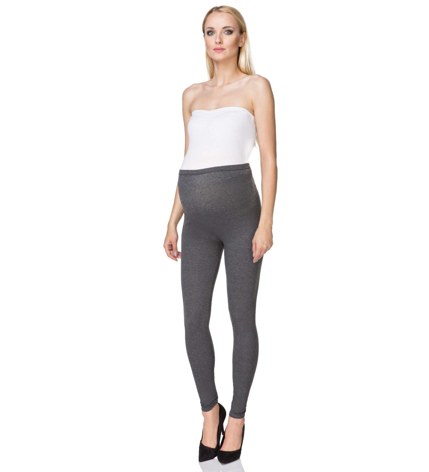 SOFTSAIL Maternity Leggings Pregnancy Pants Cotton Trousers with Belly Support Over Bump High Waisted Stretchy Soft Women Maternity Clothes Pregnancy Wear 20 Graphite