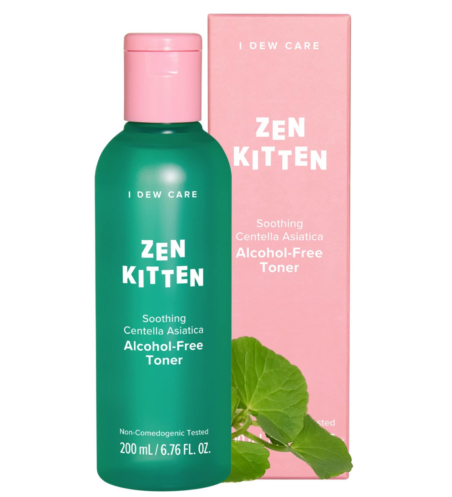 I DEW CARE Zen Kitten Facial Toner with Centella Asiatica | Non-comedogenic Alcohol-Free Formula for Acne-Prone, Sensitive Skin | Korean Skincare Vegan Cruelty-Free - Buy Online on SooperMarket.com