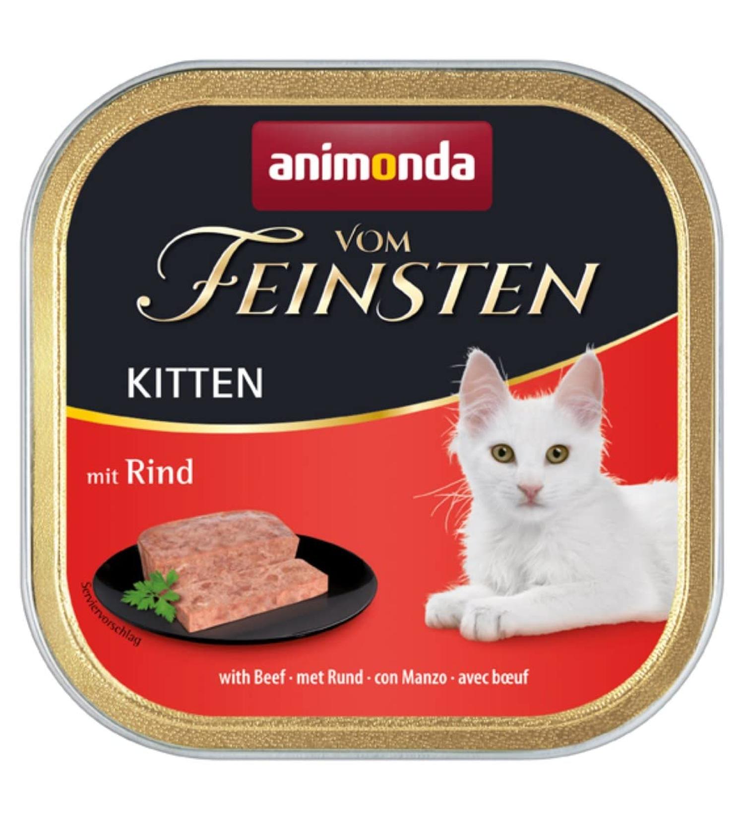 Animonda of the finest kitten wet food for growing cats in the first year of life with beef 32 x 100 g beef single 100 g (32 pack)