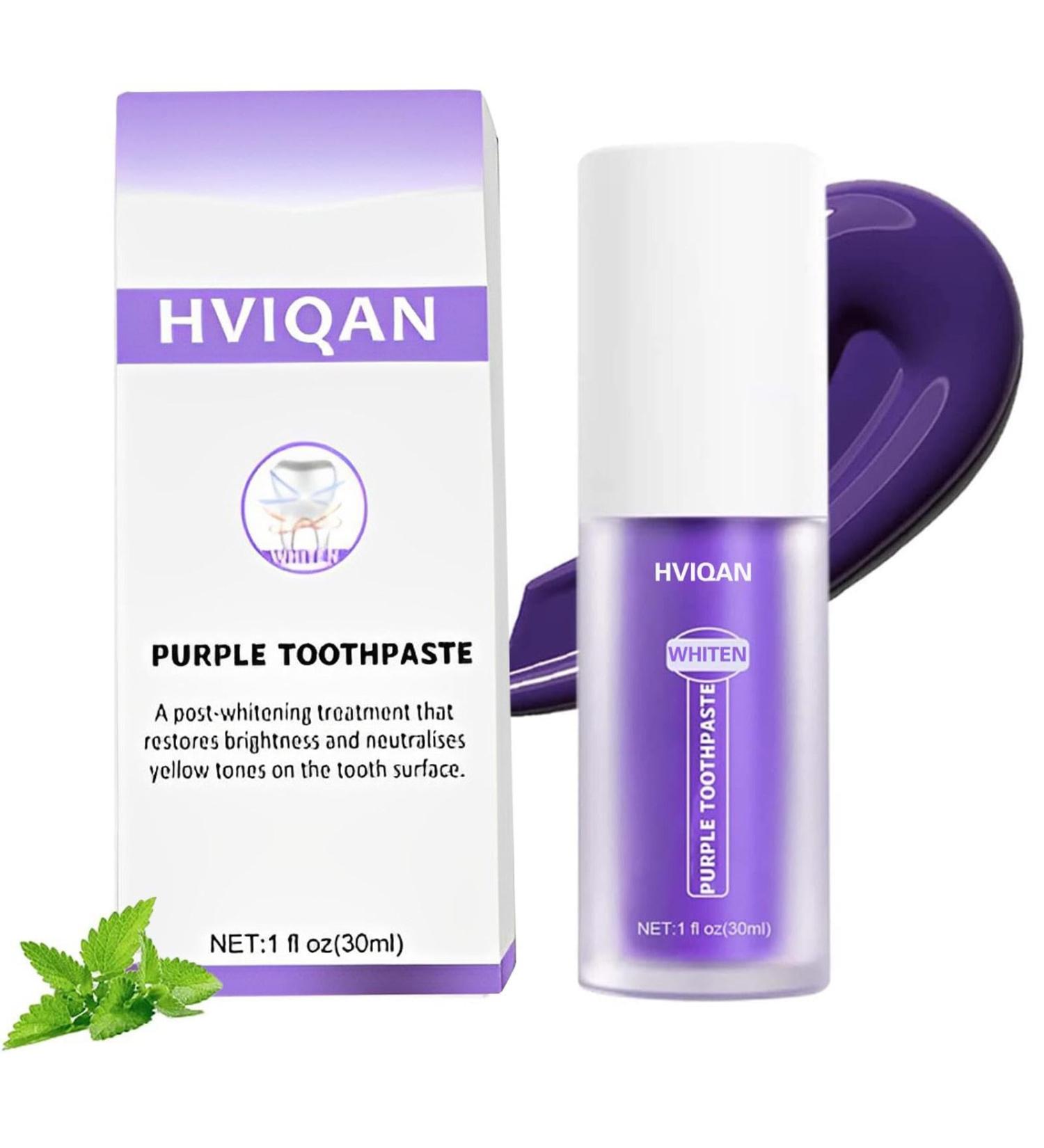 Purple Teeth Whitening Toothpaste - V34 Color Corrector Gel 30ml for White Teeth & Gum Repair - International Shipping - Buy Online on SooperMarket.com