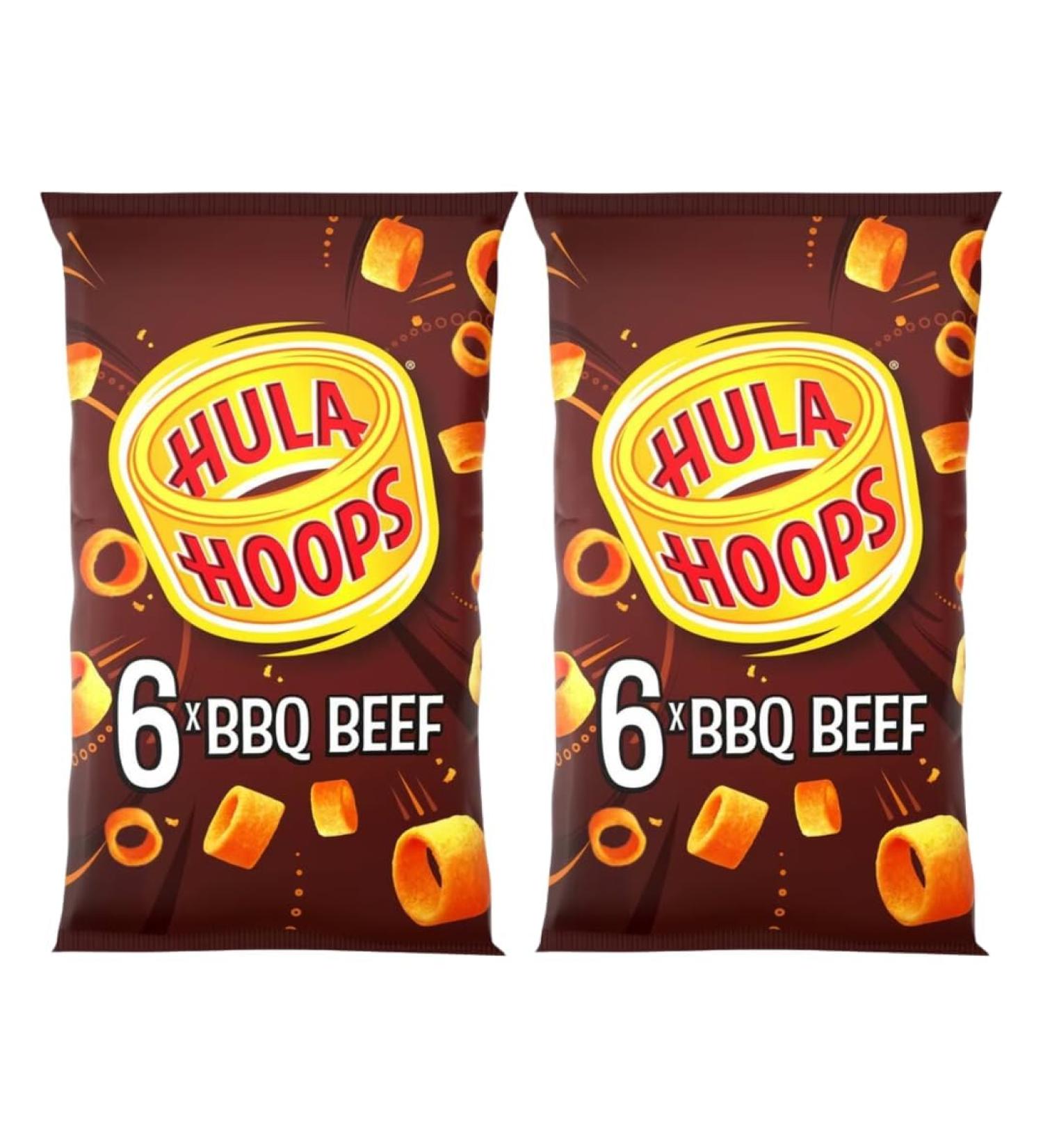 Crisps Bundle Consisting of Hula Hoops BBQ Beef Multipack Crisps 6 x 24g (2 Pack) - Buy Online on SooperMarket.com