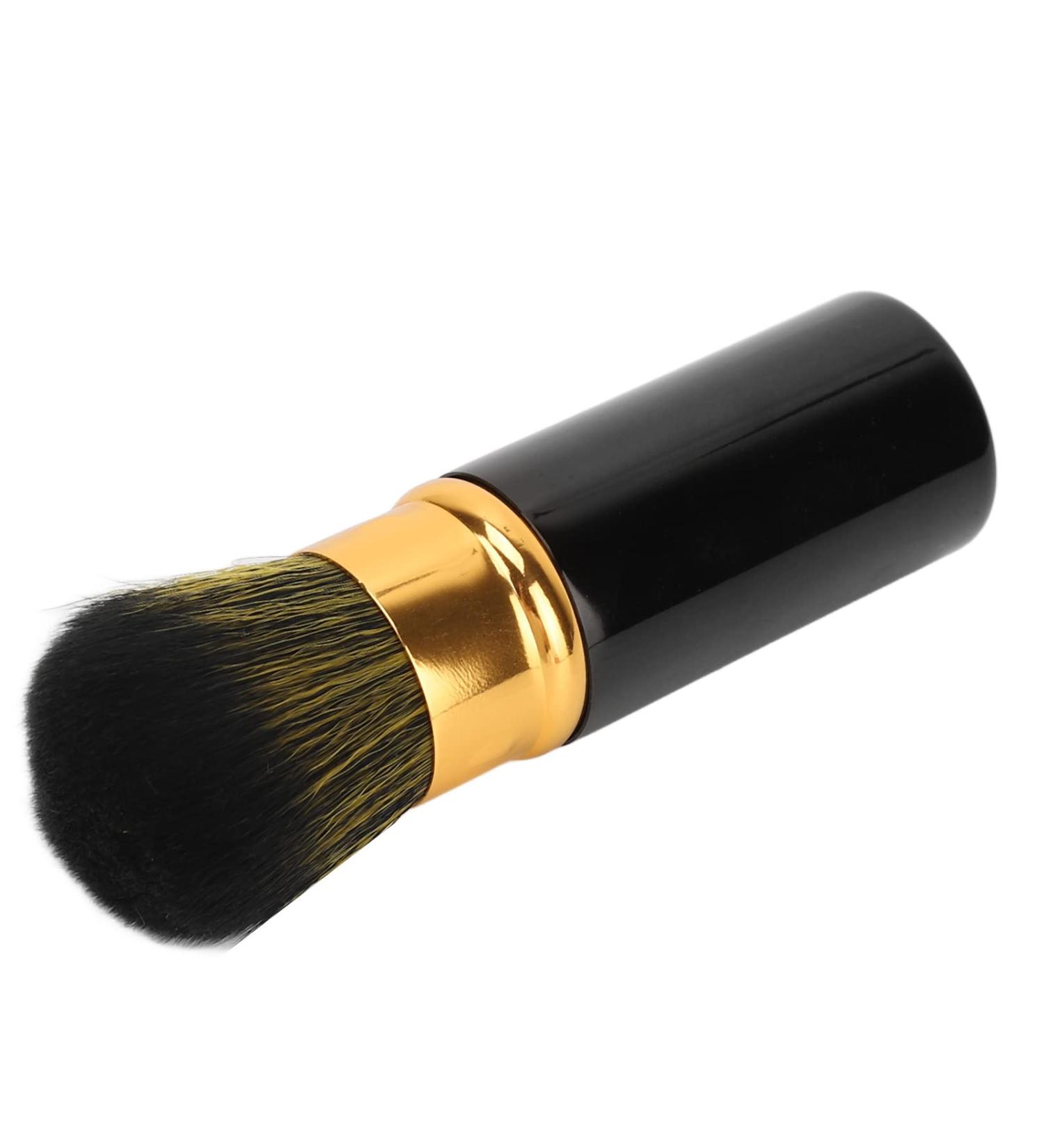 Verdant Touch Retractable Blush Brush Retractable Makeup Brush Portable Soft Hair Loose Powder Brush for Makeup Artist Black - Buy Online on SooperMarket.com