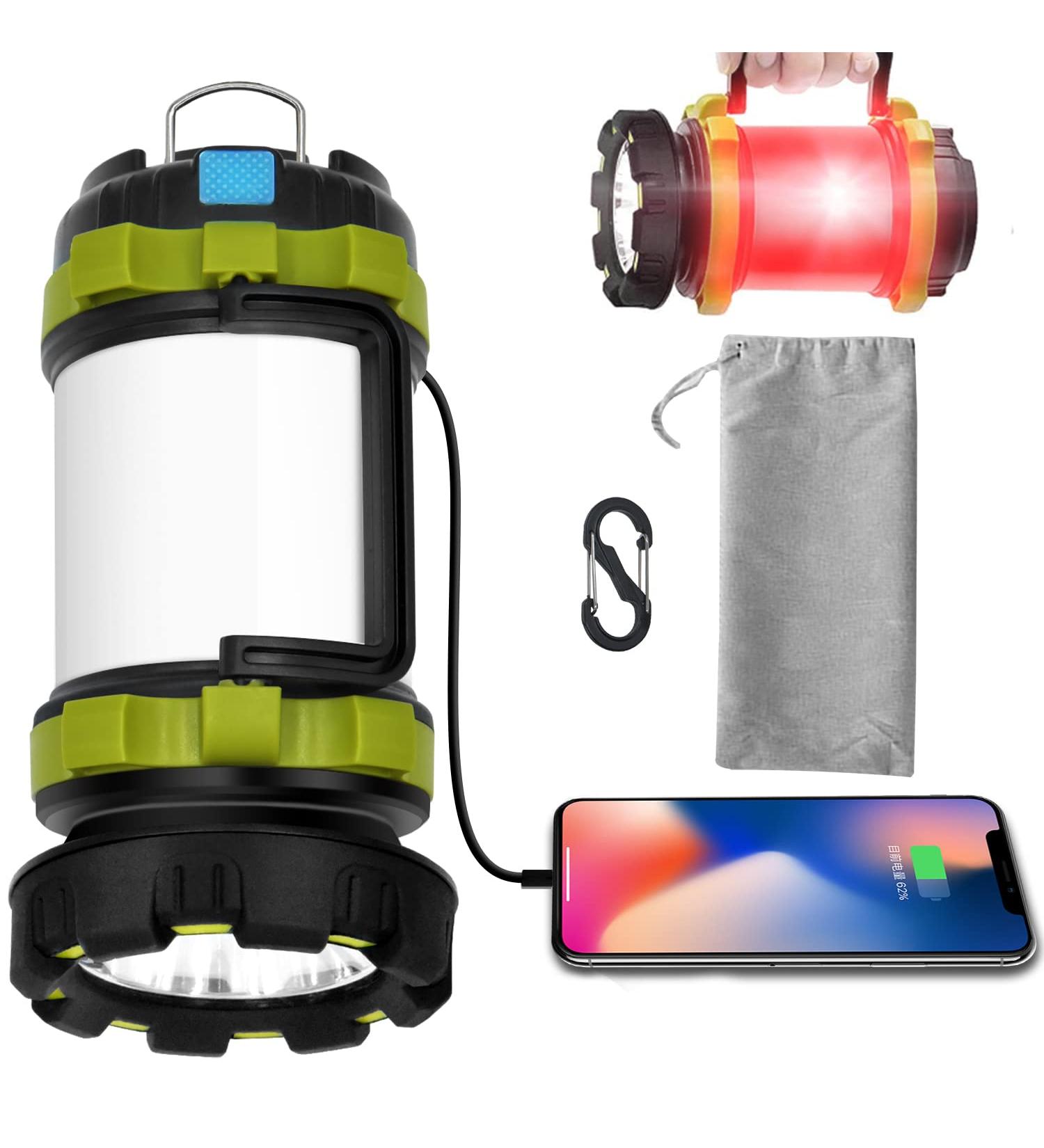 Rechargeable LED Camping Lantern | Wsky 1800LM Lantern for Power Outages | 6 Modes | 4400mHA | Hurricane Emergency Light | Survival Kits - Buy Online on SooperMarket.com