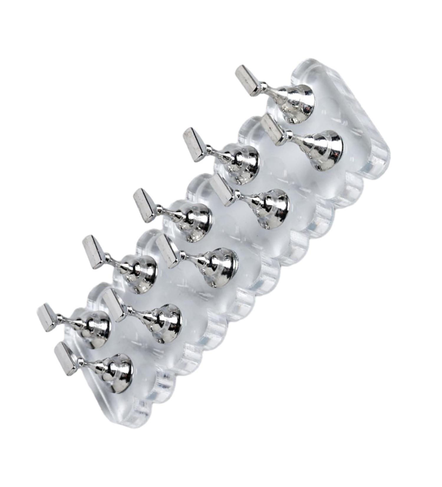 Acrylic Nail Art Practice Stand Fingernail Display Holder For False Nails Nail Tips Exercise Stand TS12 - Buy Online on SooperMarket.com