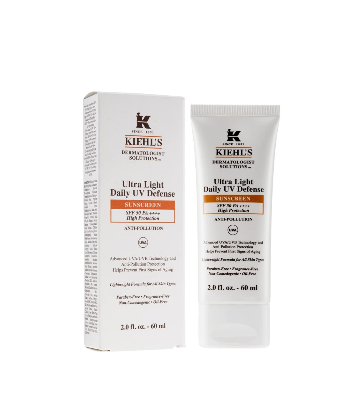Kiehl's Ultra Light Daily UV Defense SPF 50 with Pollution Sun Cream 60 ml 60 ml (Pack of 1) - Buy Online on SooperMarket.com