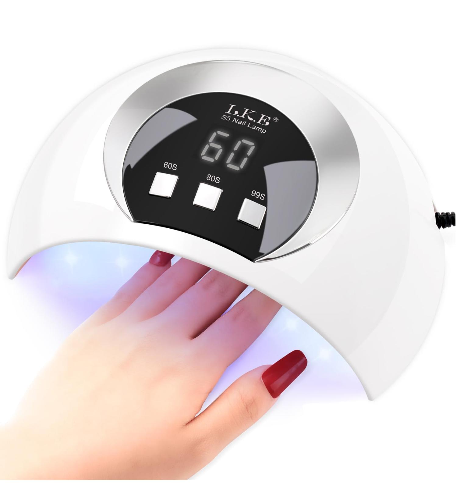 Kisspet 54W UV Nail Lamp with LCD Screen and Timer for Gel Nails - Portable White Nail Dryer - Buy Online on SooperMarket.com