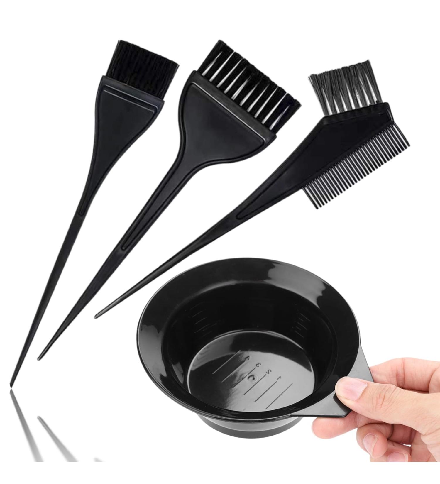 4pcs Hair Coloring Brush and Bowl Set - Professional Salon Dyeing Tools for Perfect Hair Color Results - Buy Online on SooperMarket.com