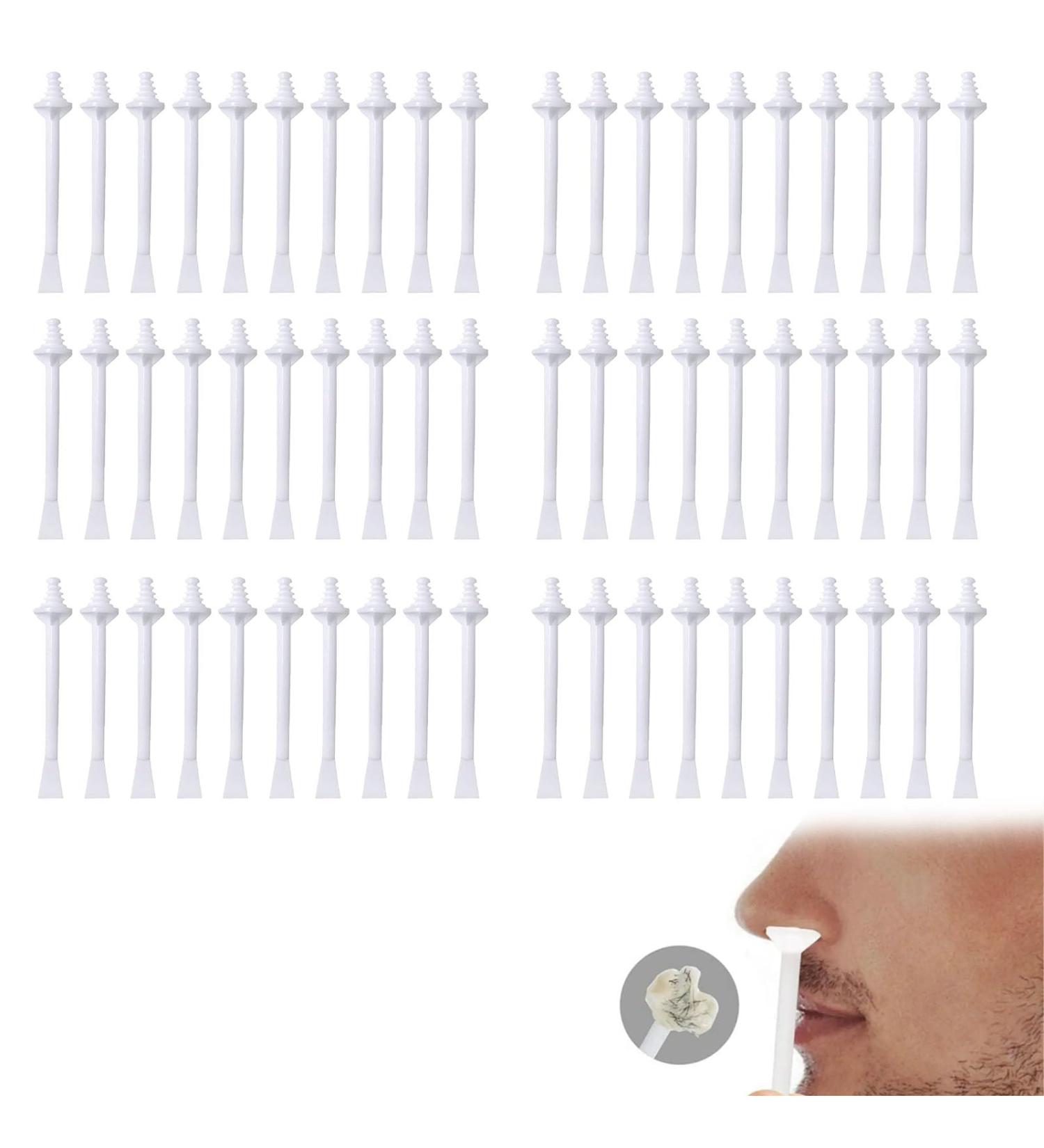 Nasal Wax Applicators for Hair Removal - 60 Count | Waxing Sticks for Men & Women | Nostrils Cleaning Tool - Buy Online on SooperMarket.com