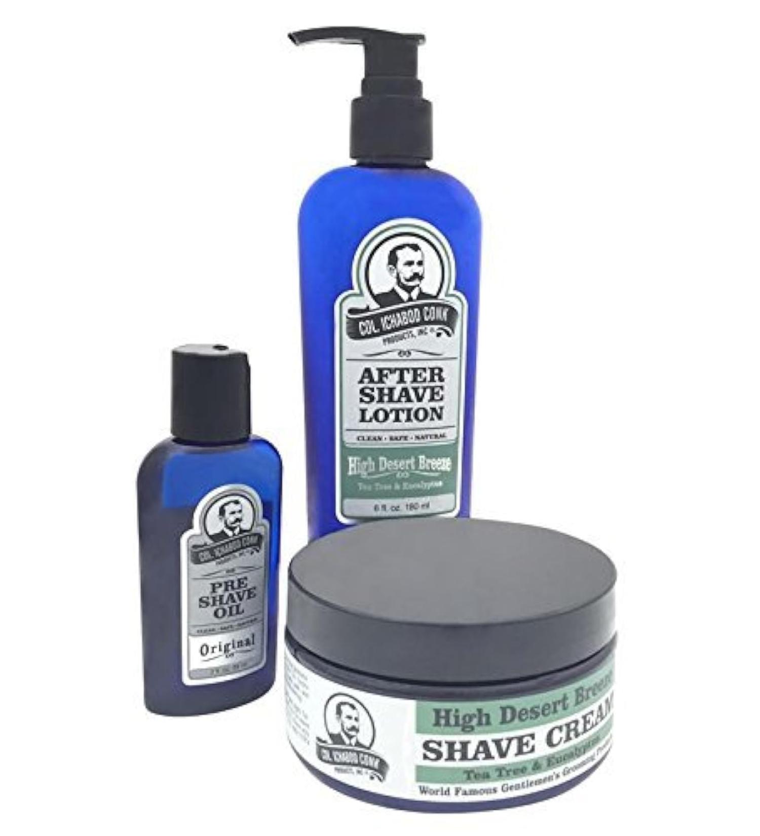 Colonel Conk Model 4033 High Desert Breeze 3pc Shave Kit - Premium Shaving Set for a Smooth Grooming Experience - Free International Shipping - Buy Online on SooperMarket.com