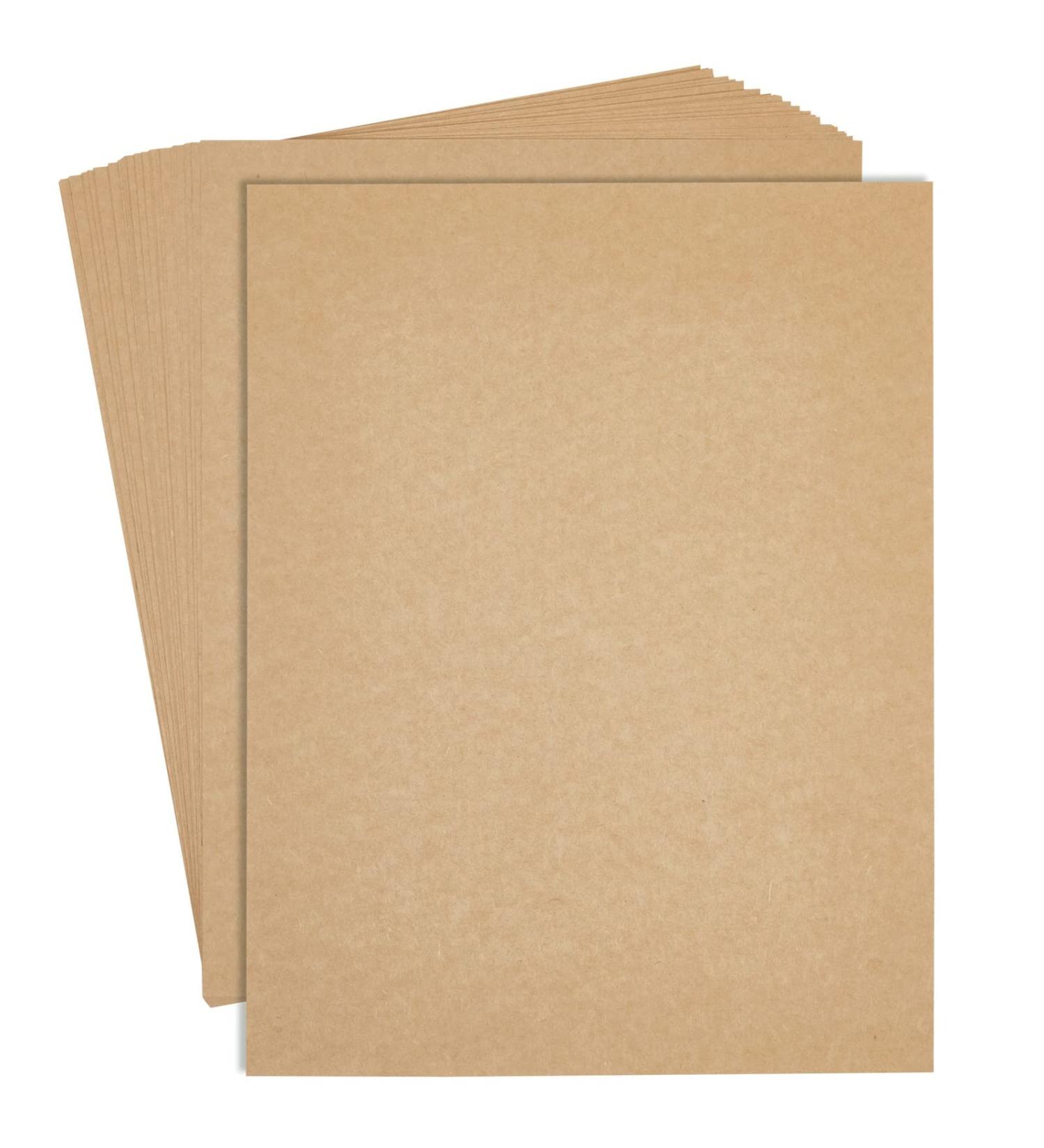 48 Sheets Brown Kraft Paper Material for Crafts  Party Invitations  Wedding  Letter Size (120 gsm  8.5 x 11 In) - Buy Online on SooperMarket.com
