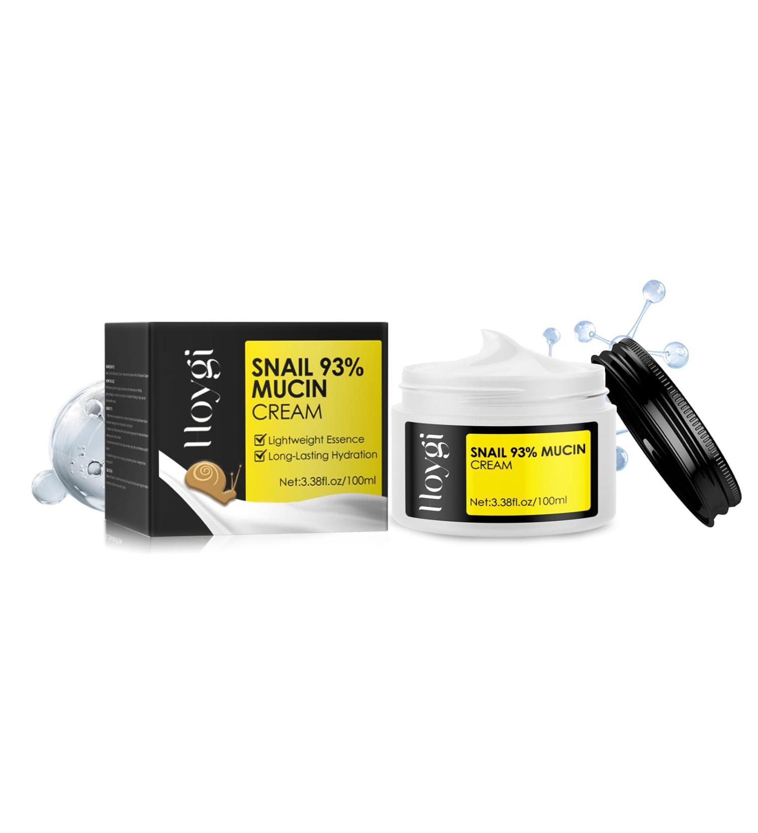 Snail Mucin Moisturiser Snail Cream Snail Mucin Cream with Hydrolyzed Collagen and Snail Filtrate Extract Anti Aging Face Cream for Hydrating Anti Wrinkles - Smooth Fine Lines - Anti Aging - Buy Online on SooperMarket.com