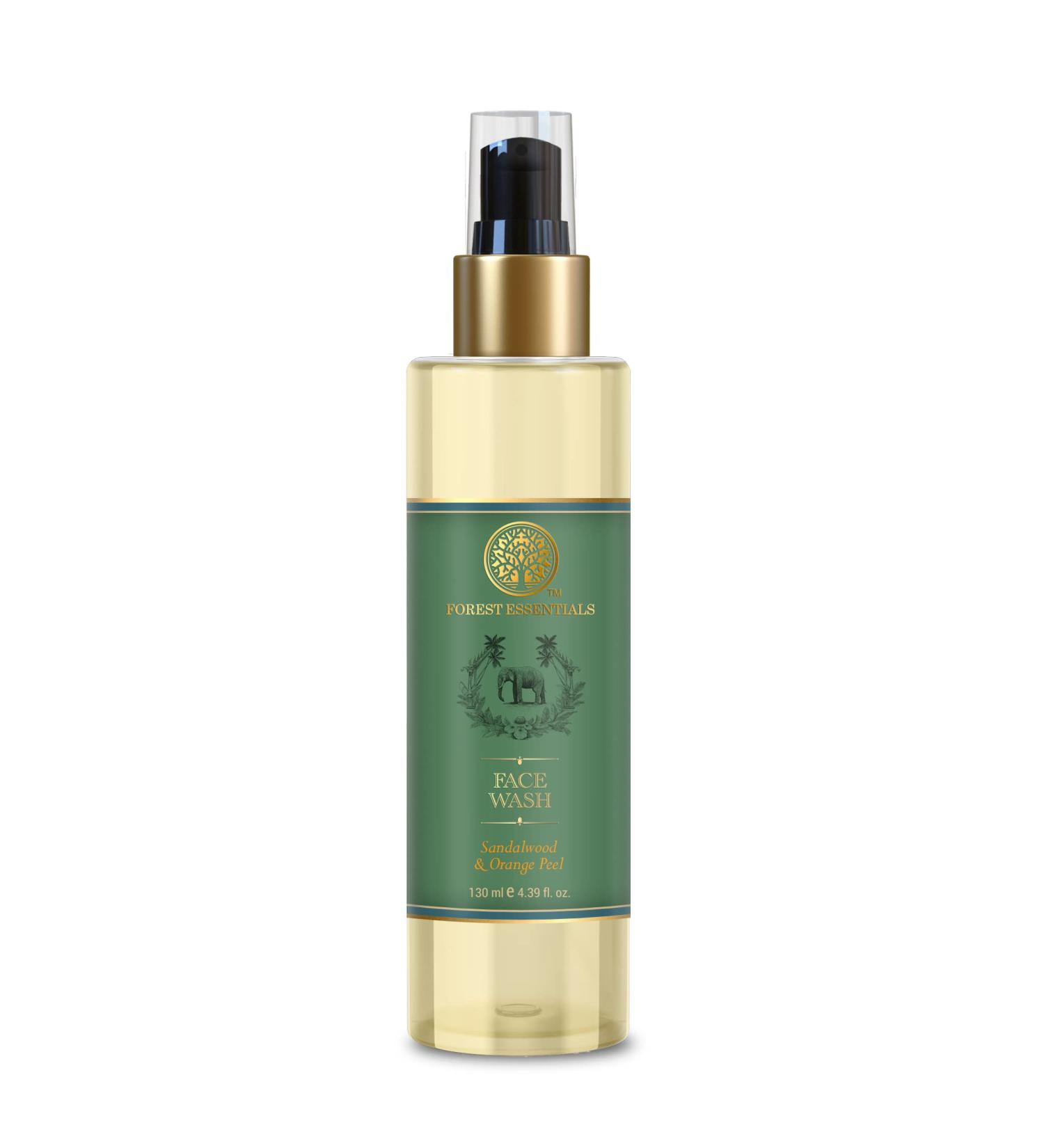 Forest Essentials Facial Cleanser Sandalwood & Orange Peel - 130ml | Best Face Wash for Glowing Skin - International Shipping Available - Buy Online on SooperMarket.com