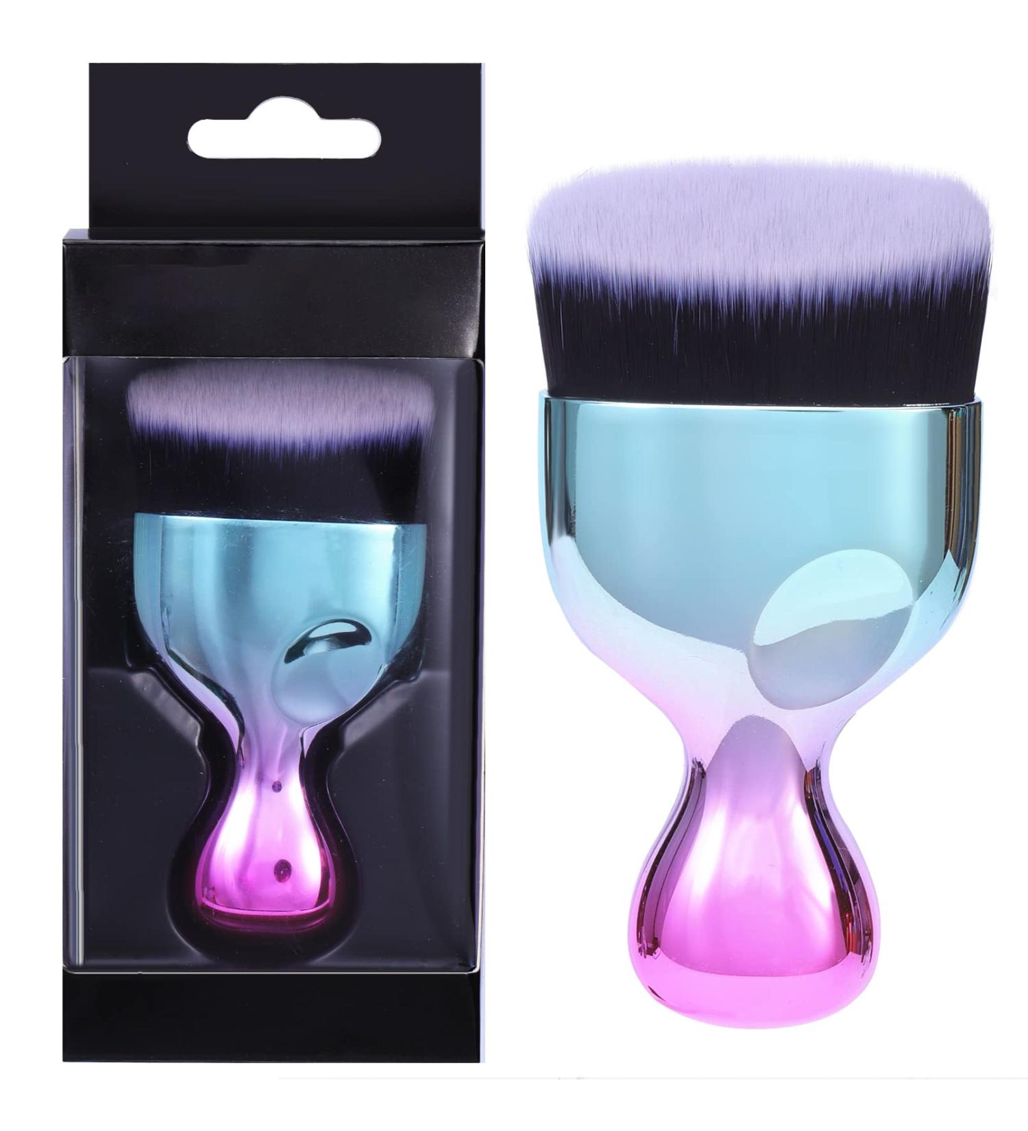 OUO Kabuki Foundation Brush - Flat Top Makeup Tool for Liquid & Powder Cosmetics - Premium Synthetic Bristles for Flawless Blending (Color) - Buy Online on SooperMarket.com