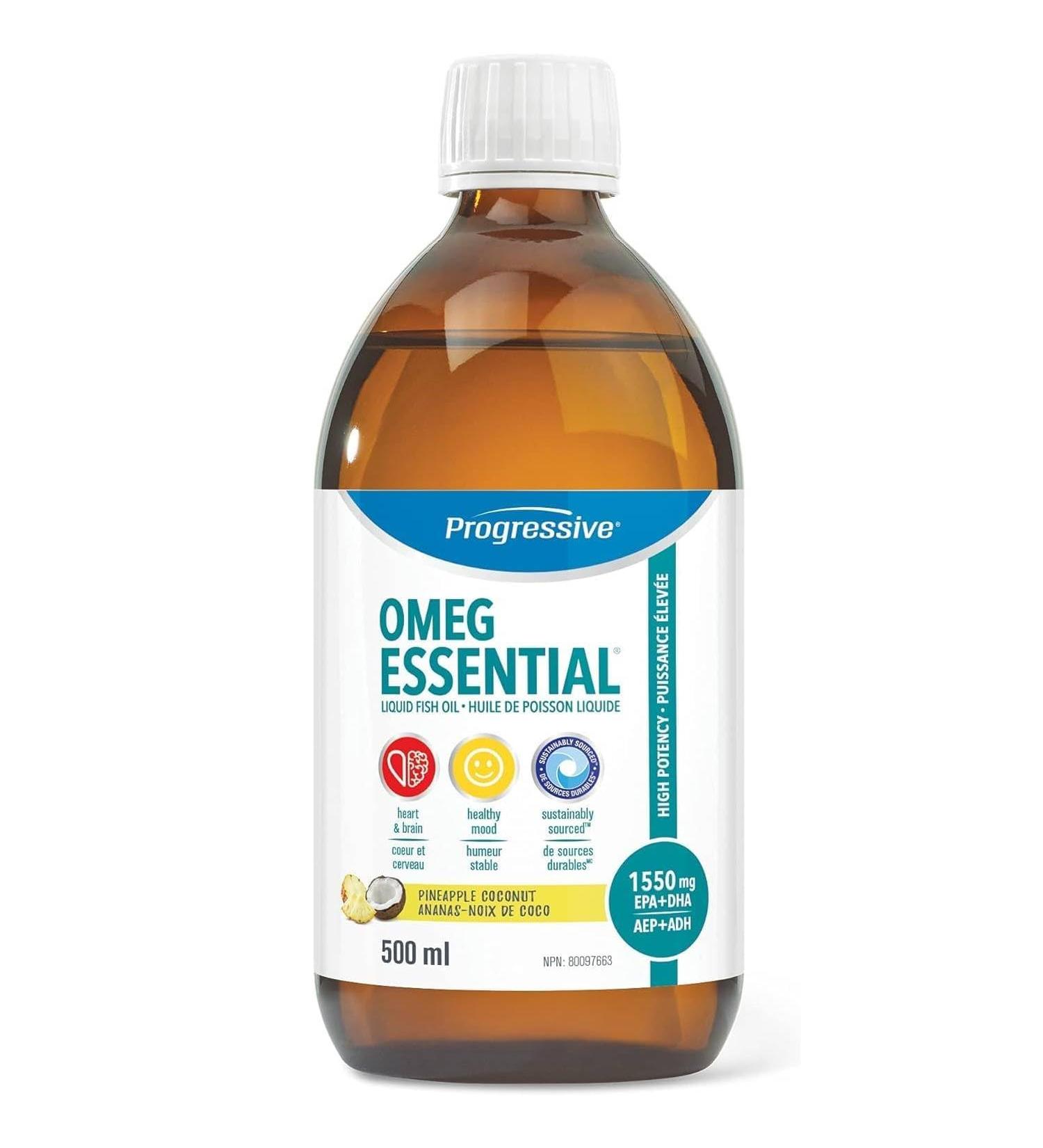 Progressive OmegEssential Liquid Fish Oil - Pineapple Coconut - Buy Online on SooperMarket.com