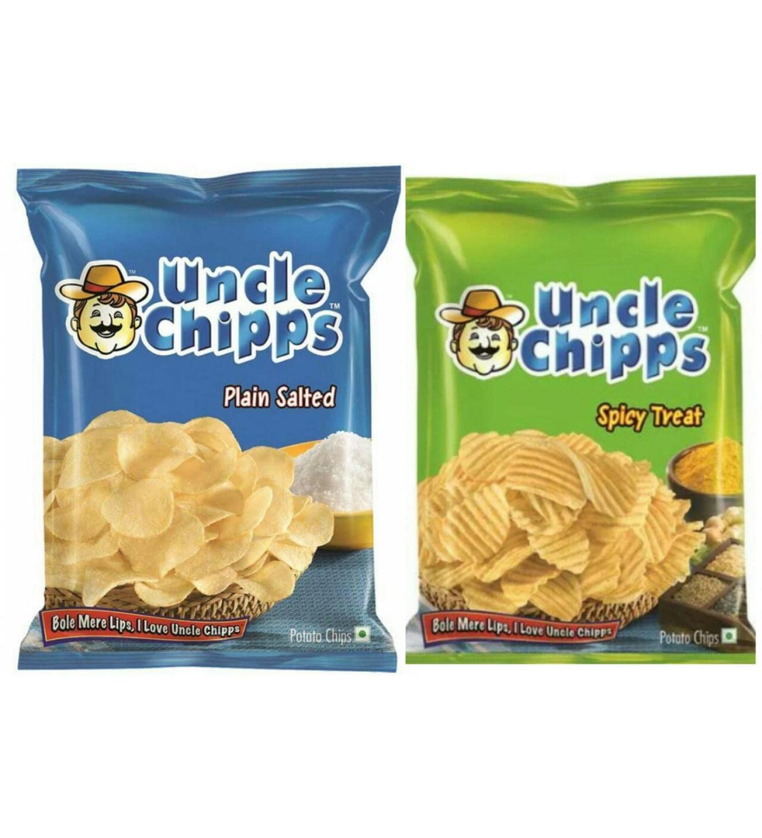 Uncle chipps (Pack Of 4) Perfect for Snacking Delicious Tasty And Twisty Treat Gift Hamper Sold By Kidzbuzz (Uncle chipps Spicy Treat) - Buy Online on SooperMarket.com