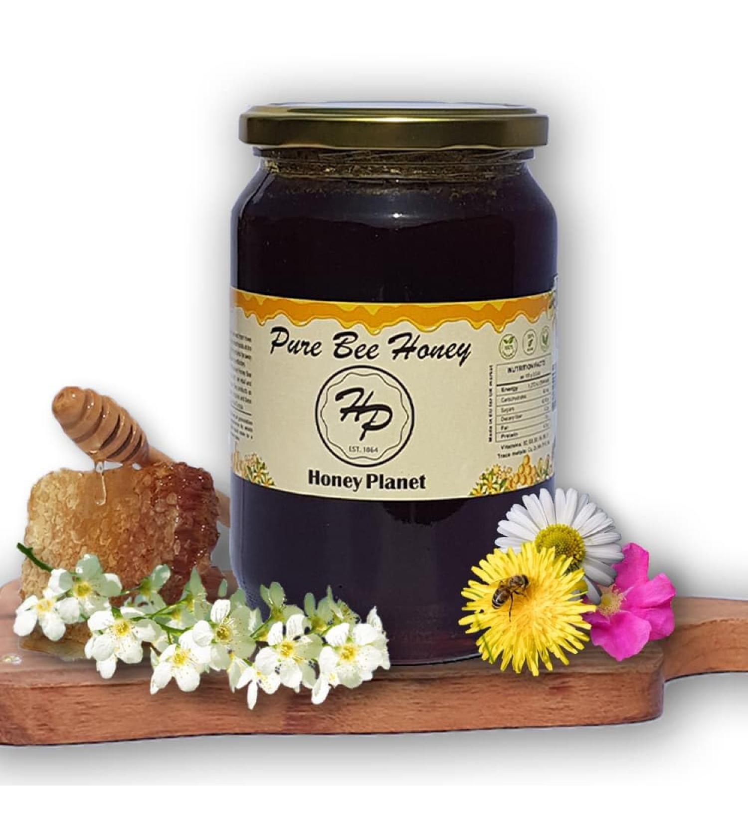 Natural Wild Forest Mountain Raw Honey from ECO/BIO Area Unheated Unpasteraised Unfiltered Mountain Honey harvested in our own Bee Farm eco fresh from honey comb (Large 1000 gram) 1 kg (Pack of 1) 1000.0 - Buy Online on SooperMarket.com