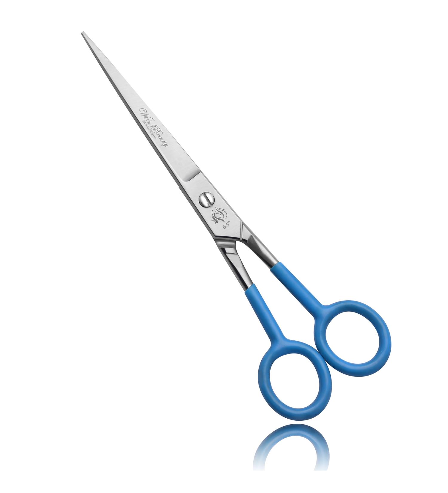 Professional Hairdressing Scissors Hair Cutting Scissors Shears for Barber Salon Home - with Antibacterial Comfort Rubber Grip 100% Stainless Steel (Blue) - Buy Online on SooperMarket.com
