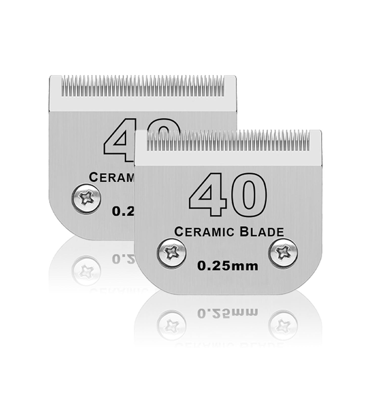 BESTBOMG 2 Pack Dog Grooming Replacement Blades Compatible with Heiniger/Moser Max45/Andis/Oster A5 Dog Clippers Size 40# 1/100" (0.25mm) Cutting Length 12 UK S - Buy Online on SooperMarket.com