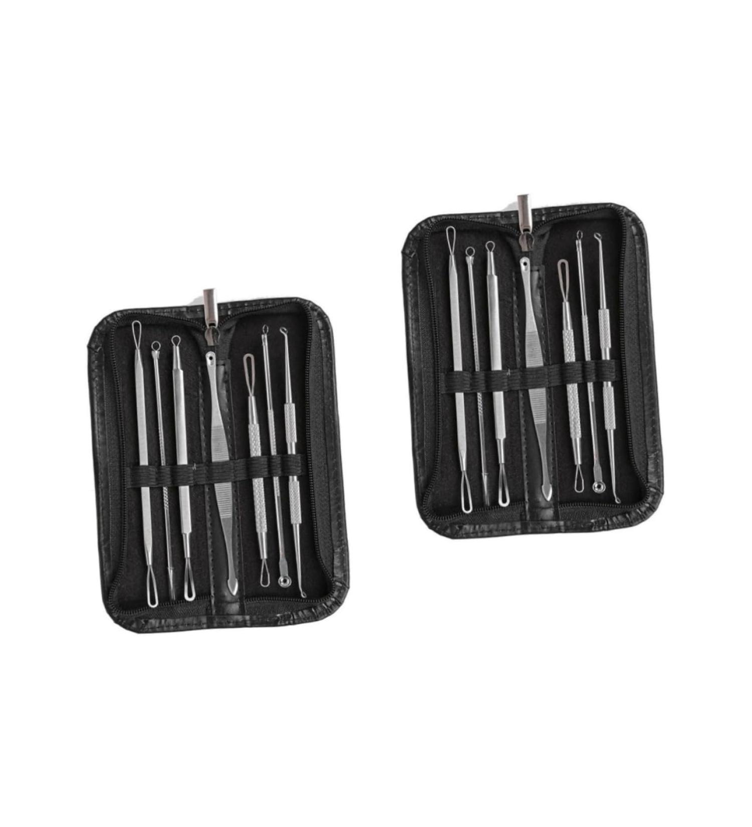 PLAFOPE 14 Pcs Blackhead Removal Extractor Tools Comedone Extractor Blackhead Extractor Silver - Buy Online on SooperMarket.com
