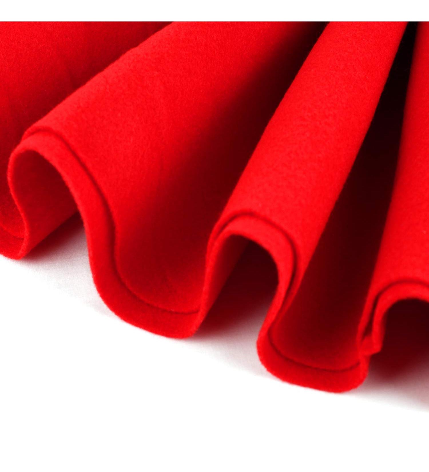 Barcelonetta Red Acrylic Felt Fabric - 72'' Wide, 1.5mm Thick - DIY Arts & Crafts, Sewing, Cushion and Padding - Half Yard - Buy Online on SooperMarket.com