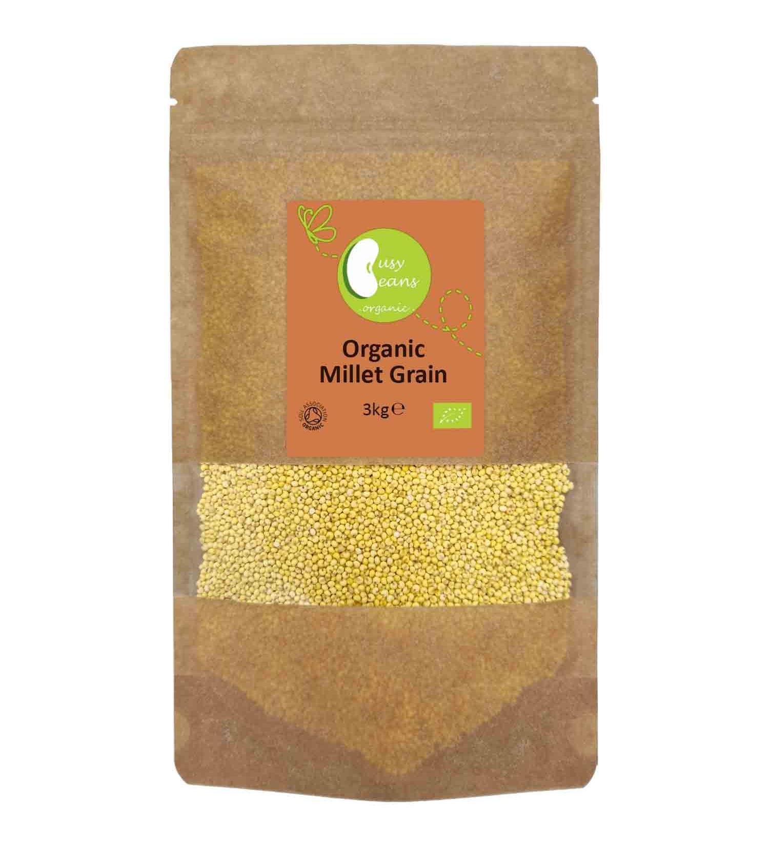 Organic Millet Grain - Certified Organic - by Busy Beans Organic (3kg) - Buy Online on SooperMarket.com