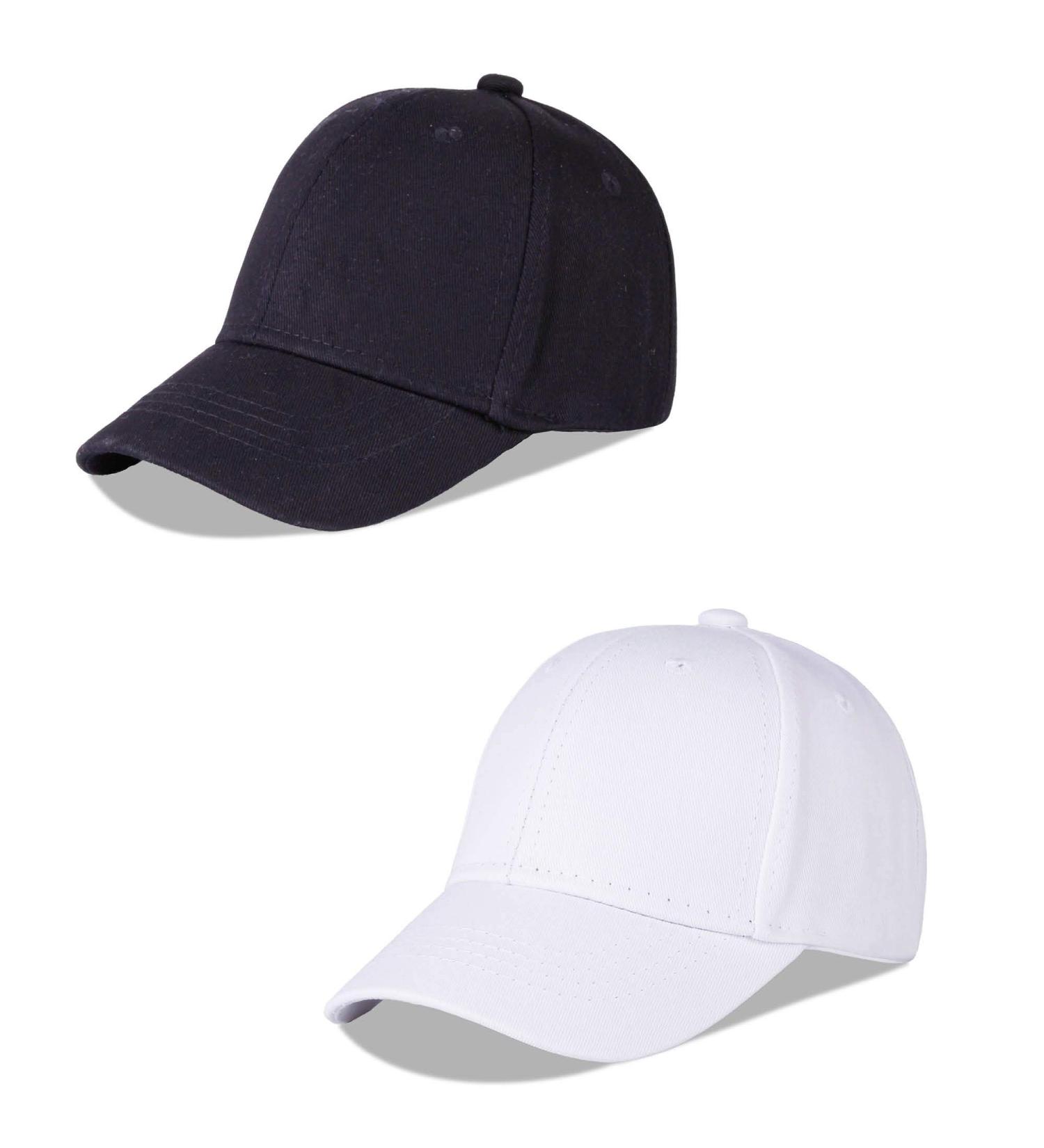 LANGZHEN Kids Adjustable Cotton Baseball Cap Hat for Girls Boys 2-4 Years - Black + White - Buy Online on SooperMarket.com