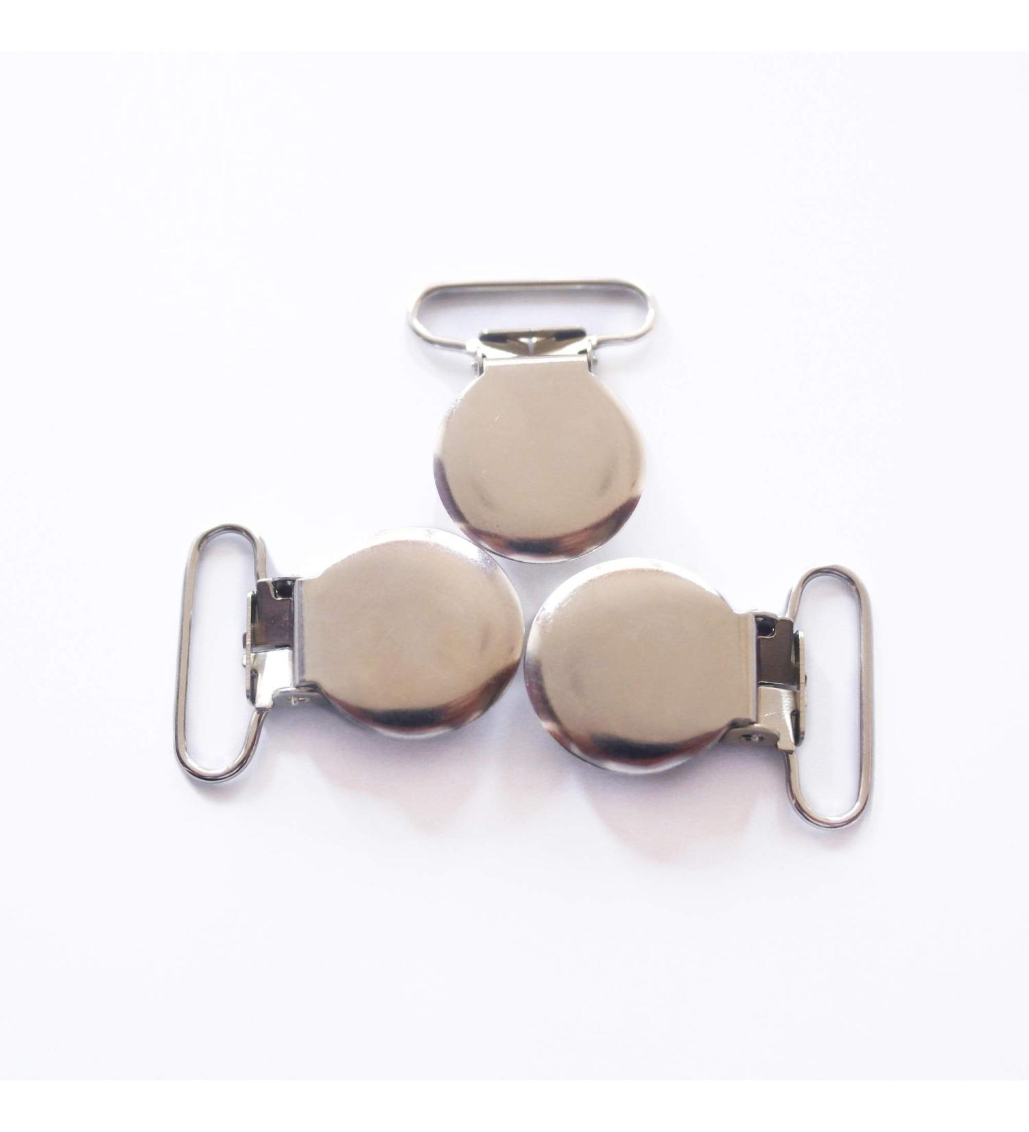 Sutoyuen 1 Pacifier Suspender Clips with Plastic Teeth Insert - Set of 10 Silver Pacifier Holders for Crafts and Baby Accessories - Buy Online on SooperMarket.com