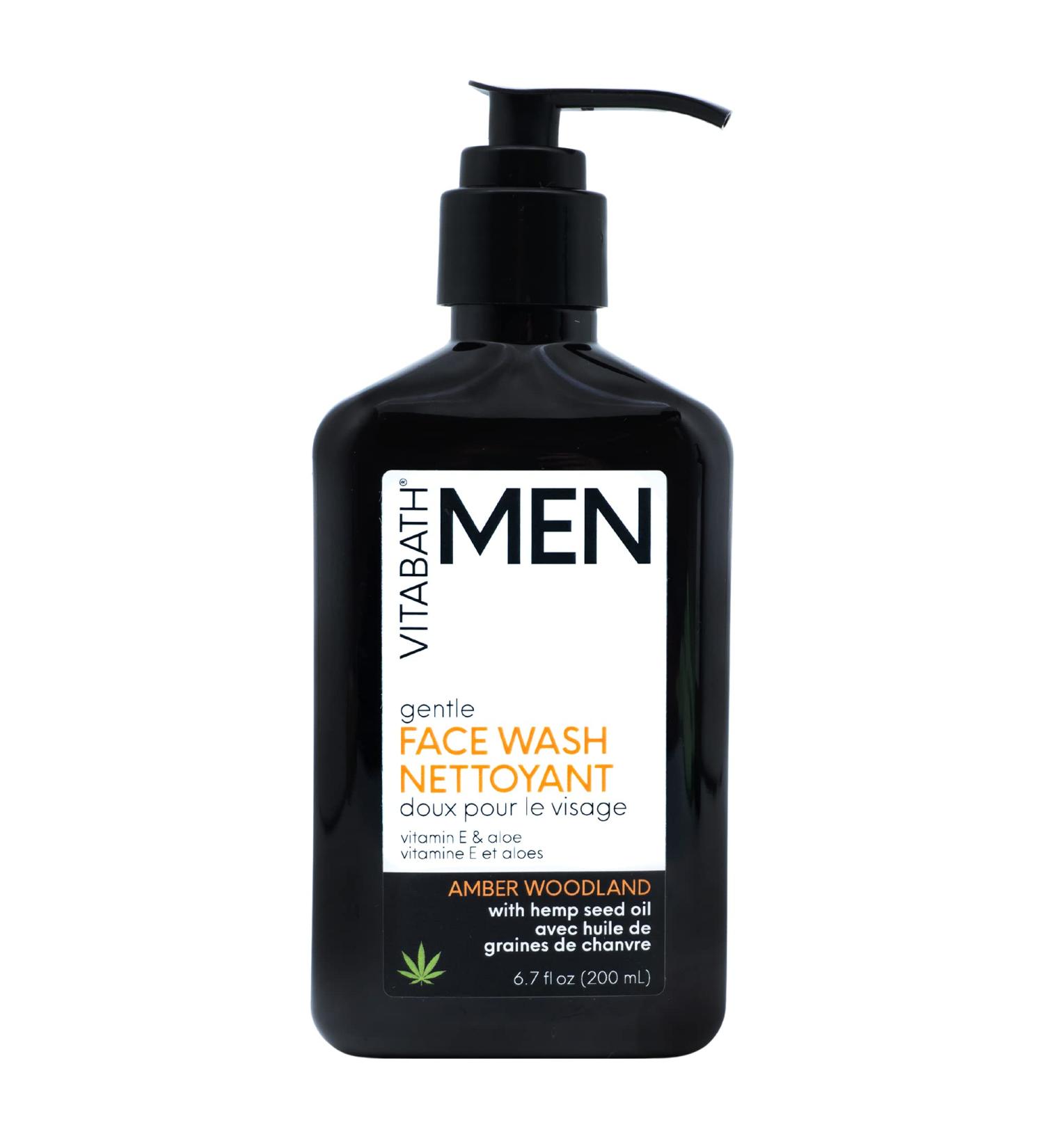 Vitabath Men's Amber & Woodland Face Wash - Hydrating Daily Cleanser for Dry Skin - 8 fl oz - Buy Online on SooperMarket.com