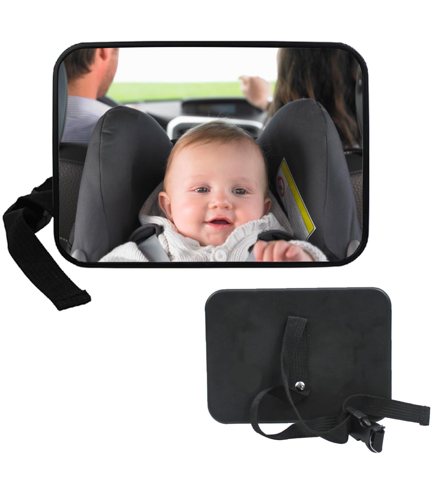 Baby Car Seat Mirror - Rear View Baby Mirror for Safe Drive | Newborn Essentials - Buy Online on SooperMarket.com