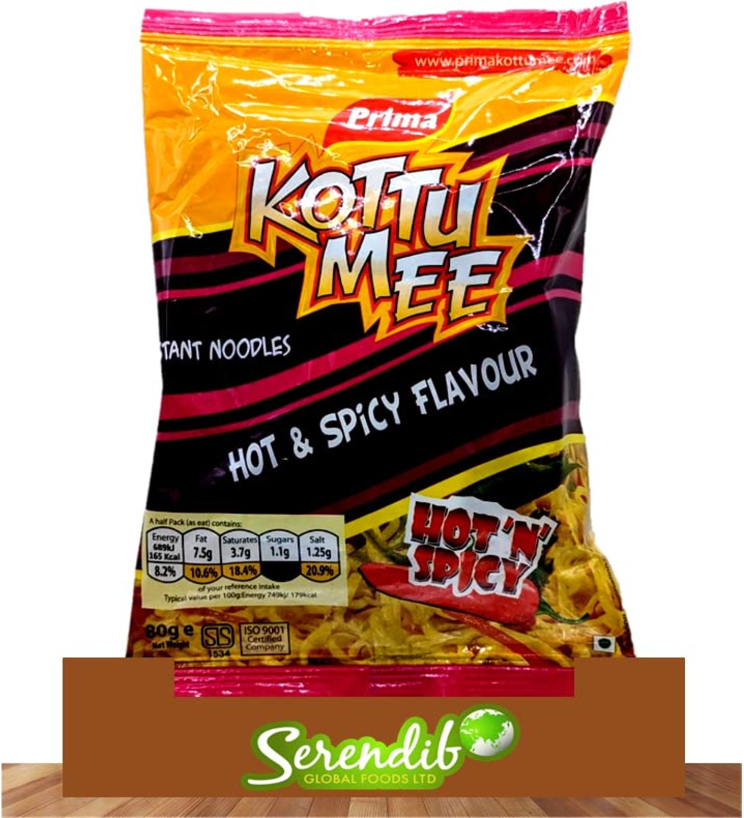 Prima Kottu Mee Instant Noodles 80g | Hot & Spicy Flavor | Product of Sri Lanka | Pack of 24 - Buy Online on SooperMarket.com
