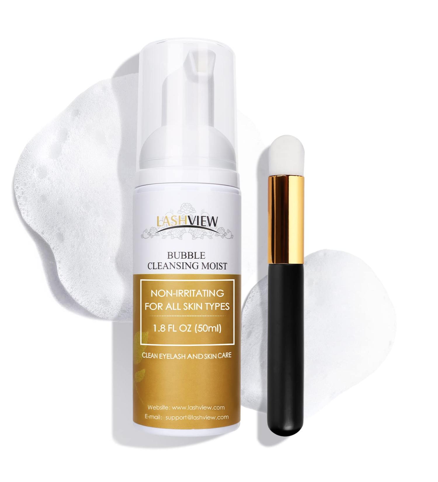 LASHVIEW Eyelash Extension Cleanser 50ml - Gentle Foaming Formula for Home and Salon Use - Buy Online on SooperMarket.com