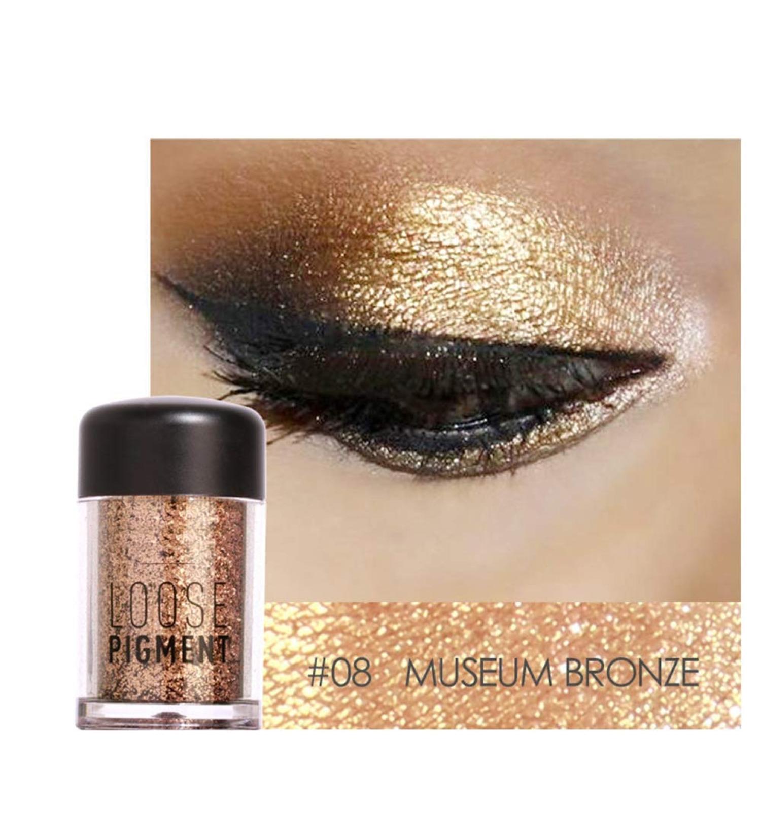 Glitter Eyeshadow Palette Eye Shadow Powder Eyes Pigment Powder 12 Colors Long Lasting Eye and Lip Pigment Powder for Sparkling Makeup(#8)