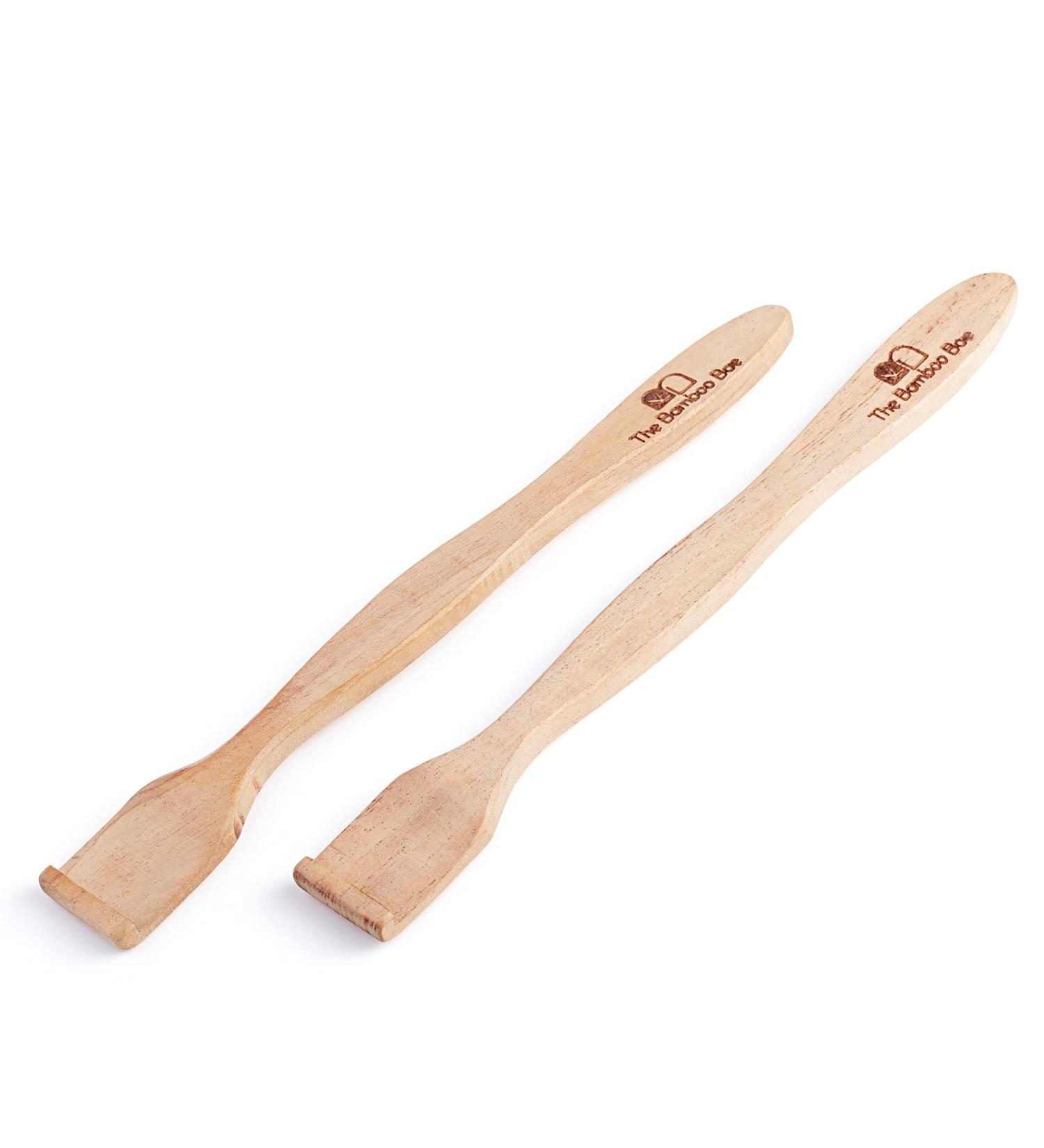 Neem Wood Tongue Cleaner | Organic Handmade Tongue Scraper Stick for Oral Care | Pack of 2 - Buy Online on SooperMarket.com