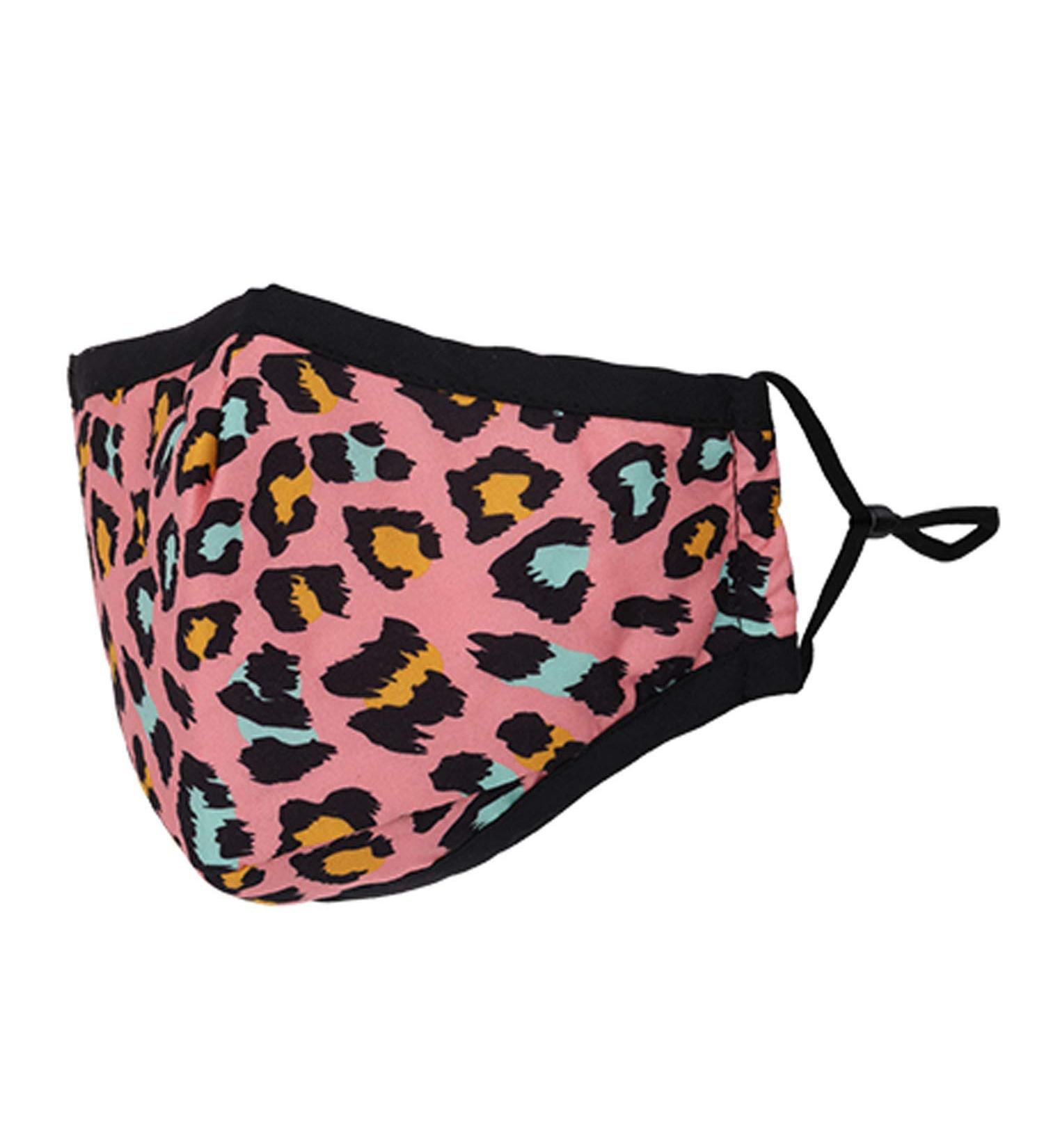 Buy Washable Reusable 3 Layers Cotton Cloth - Pink Leopard Print One Size Fits Most | International Shipping Available - Buy Online on SooperMarket.com