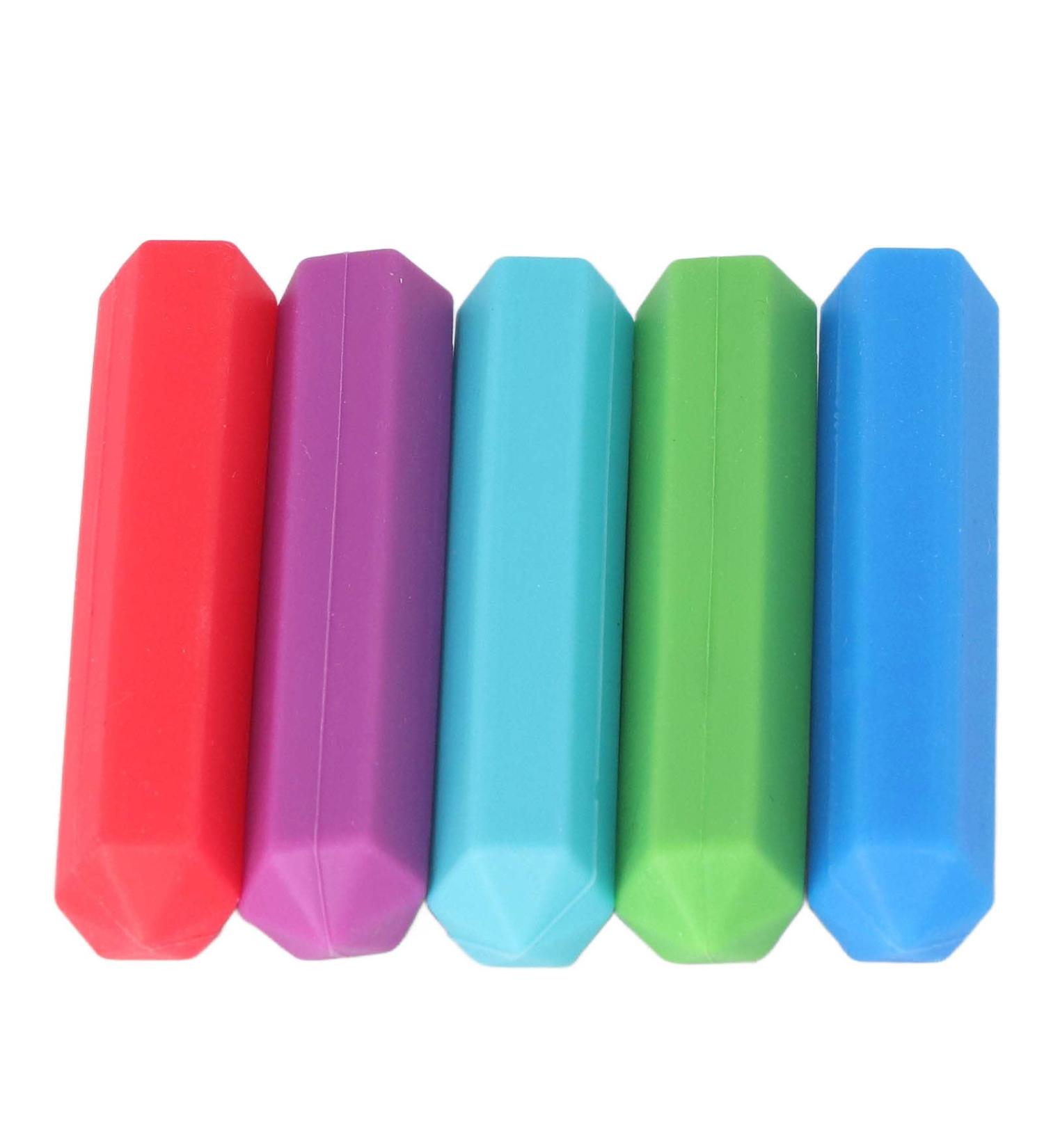 Alomejor Silicone Baby Teething Toys - 5PCS Safe & Colorful Teething Rings | Ideal Baby Gift for Healthy Teething Relief - Buy Online on SooperMarket.com