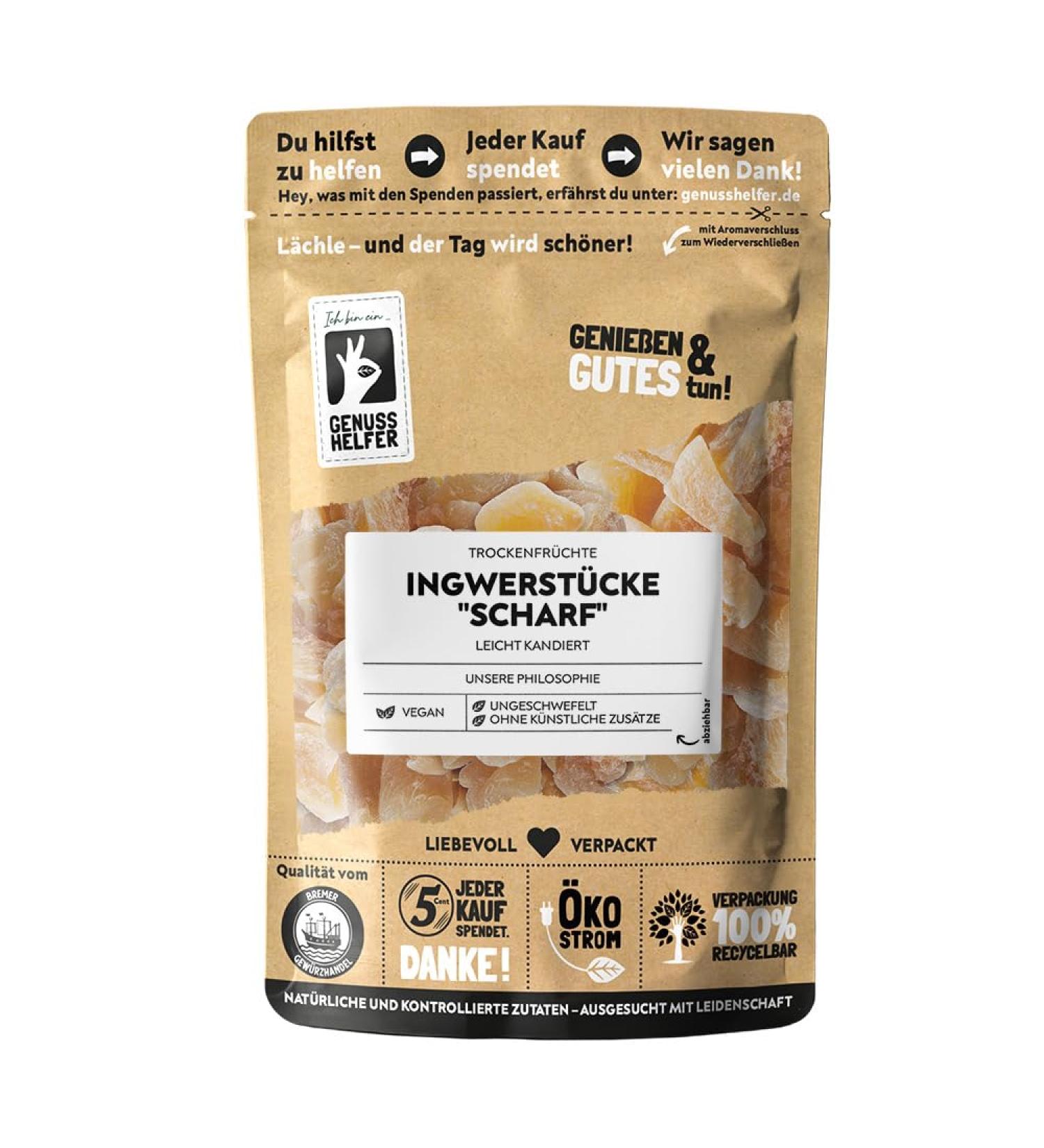 Buy Bremer Gew rzhandel Hot Ginger Pieces - Sweet & Spicy 200g | Delicious International Snack - Buy Online on SooperMarket.com
