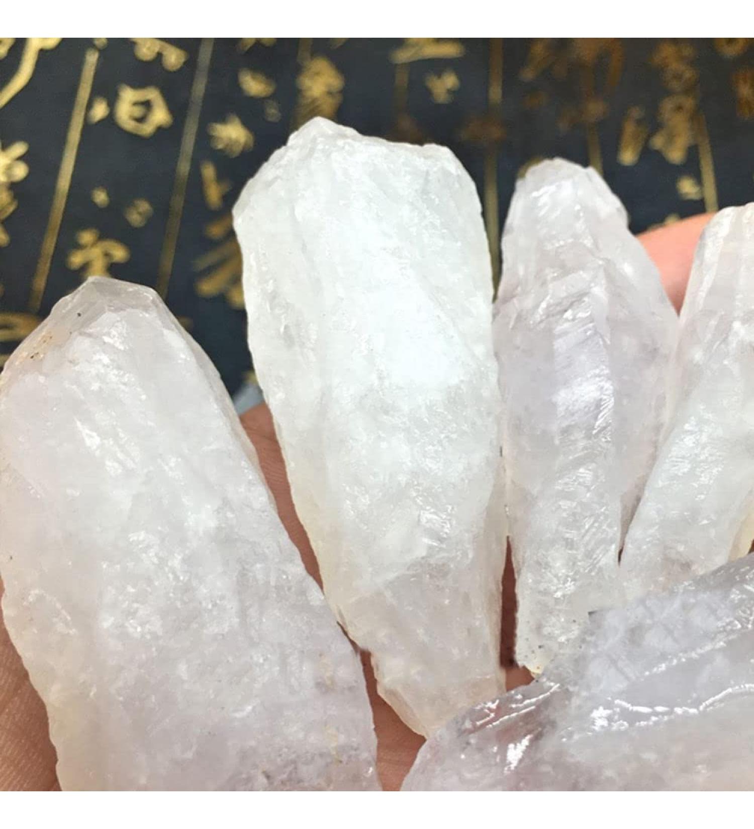50G 4-6cm Natural Raw White Quartz Crystal Rough Stone Specimen Crystal Natural Stone Minerals Rock - Buy Online on SooperMarket.com