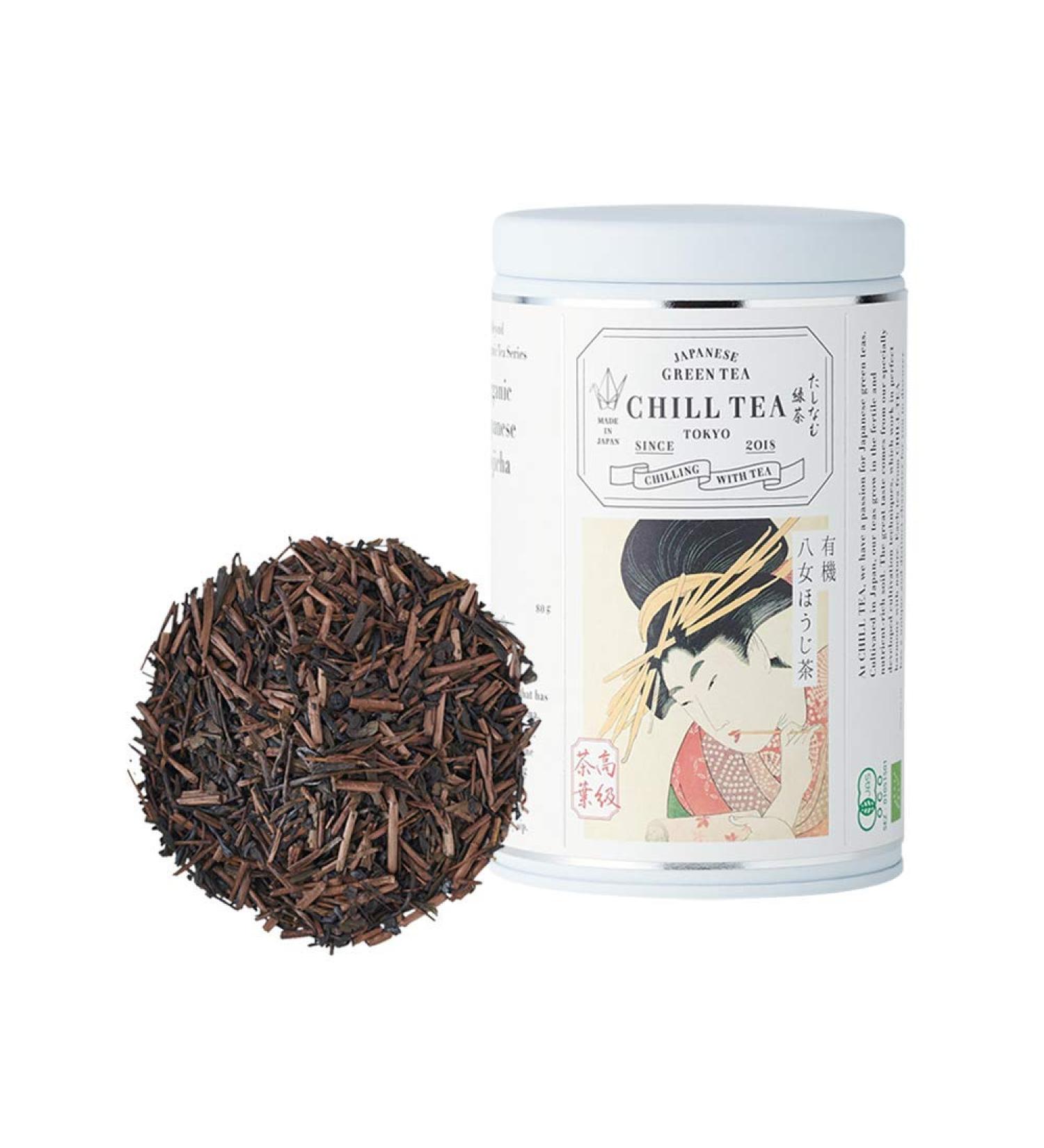 CHILL TEA Tokyo Japanese Hojicha Tea - 100% Roasted Green Tea Leaves - Smoky Nutty Aroma - Low Caffeine - 80g Loose Leaf - Buy Online on SooperMarket.com