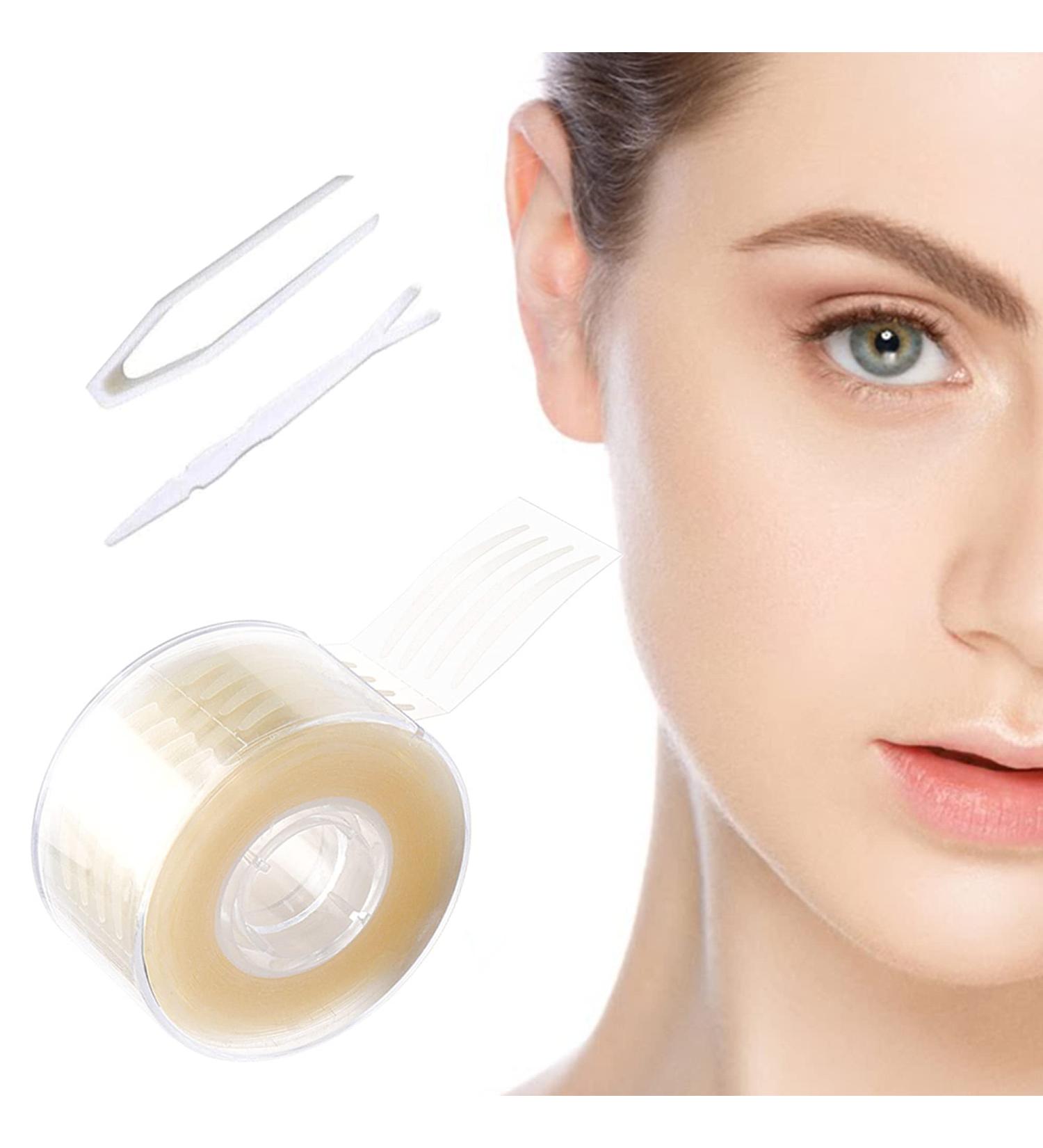 Invisible Double Eyelid Tape Set for Natural Look | 600Pcs Eyelid Lift Strips with Lace Mesh | Ideal for Hooded Eyes | Includes Fork Rods and Tweezers - Buy Online on SooperMarket.com
