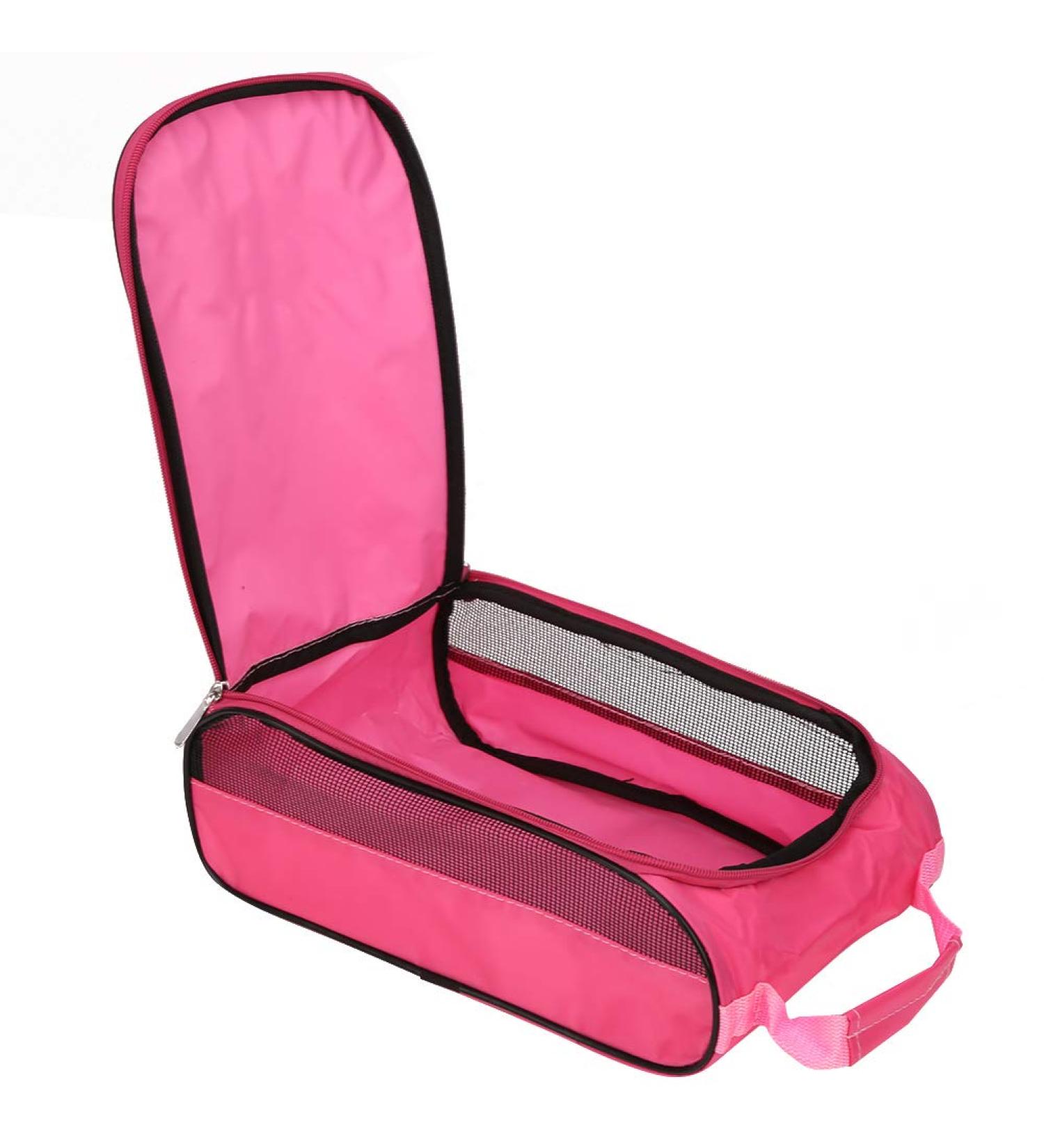 Wallfire Golf Shoe Bag - Breathable Nylon Pink Shoe Storage Organizer - Buy Online on SooperMarket.com