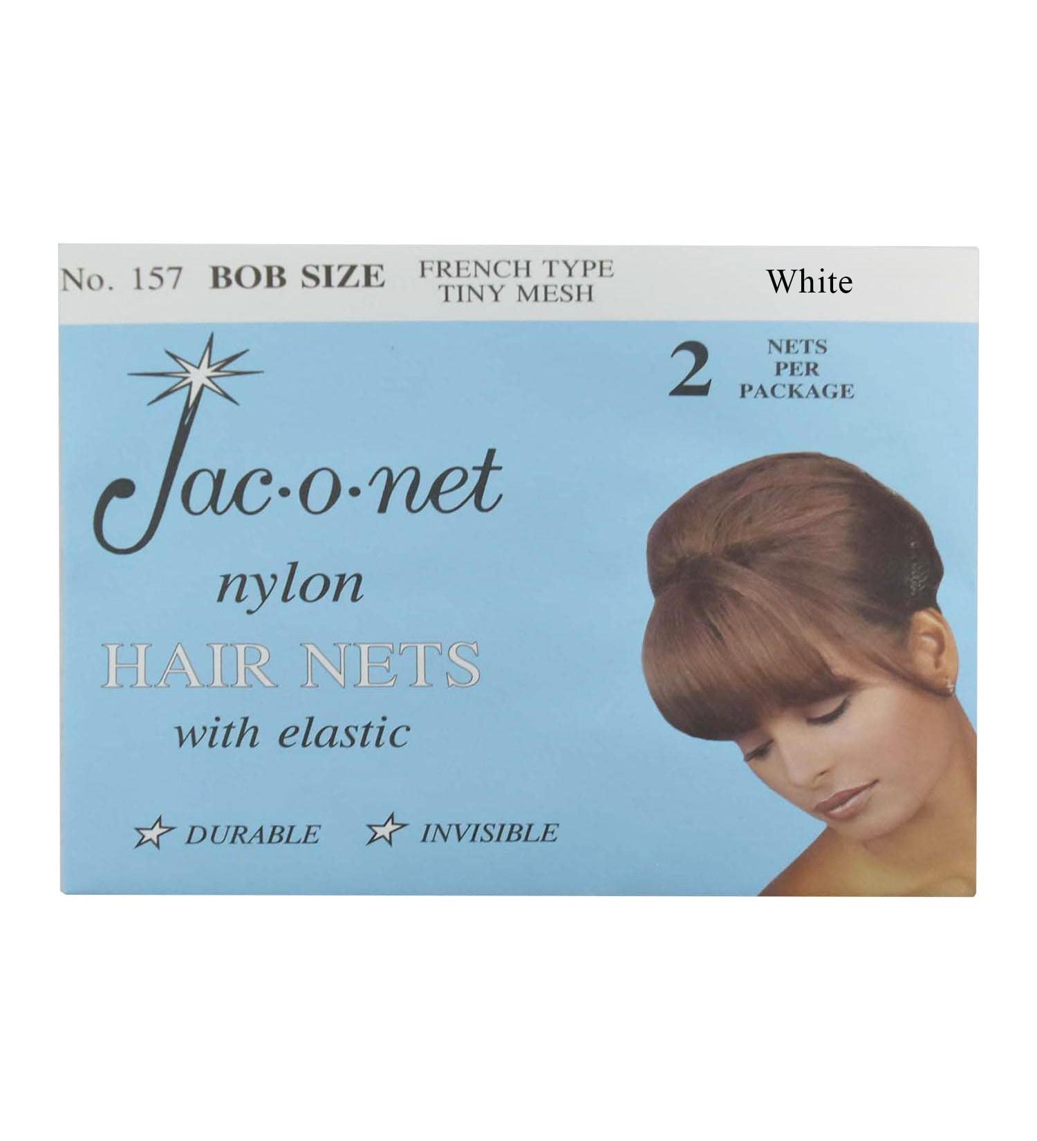 Hair Net Jac-O-Net French Type  Tiny Mesh Bob/Small Size  White  2 Nets Per Pack  1 Pack