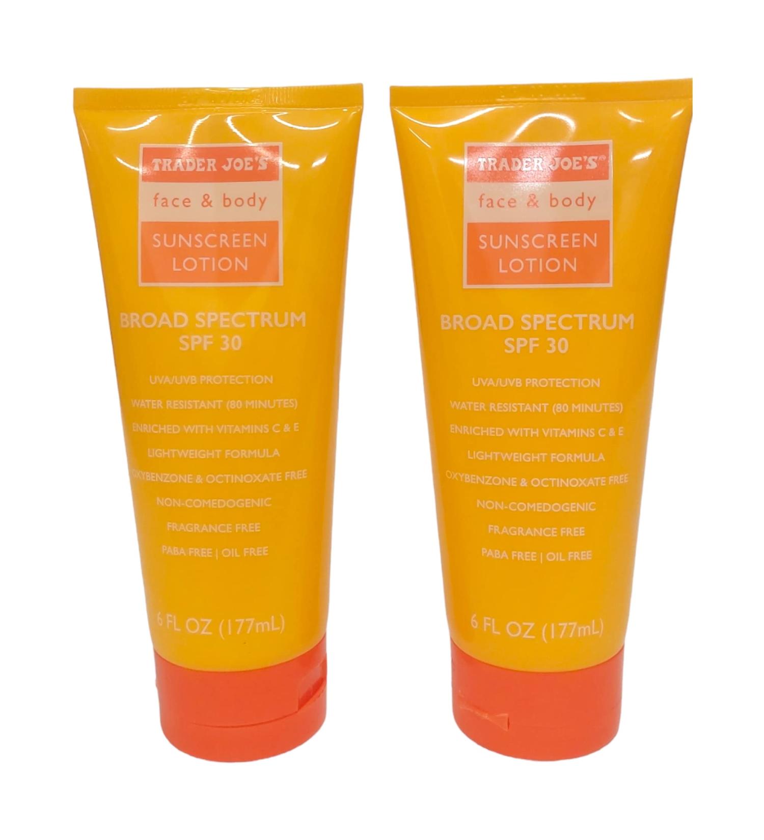 Trader Joe's Face & Body Sunscreen SPF30 (Pack of 2)